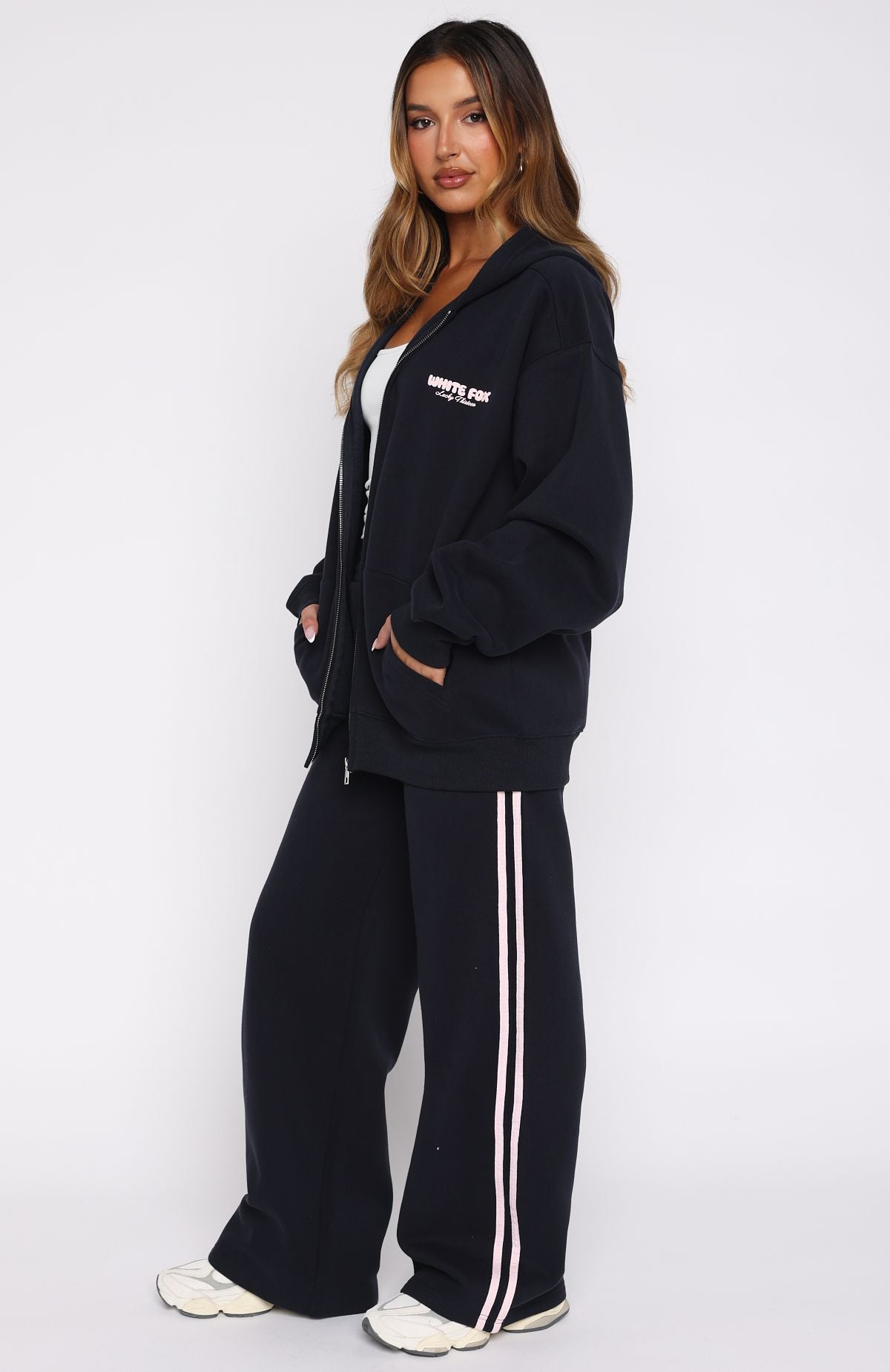 Lucky Thirteen Charise Wide Leg Sweatpants Navy - Image 3