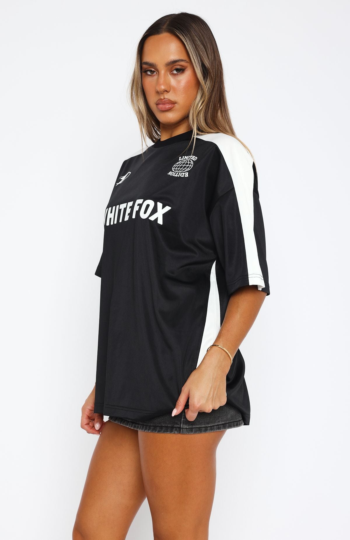 Checking Up On You Oversized Jersey Black - Image 3