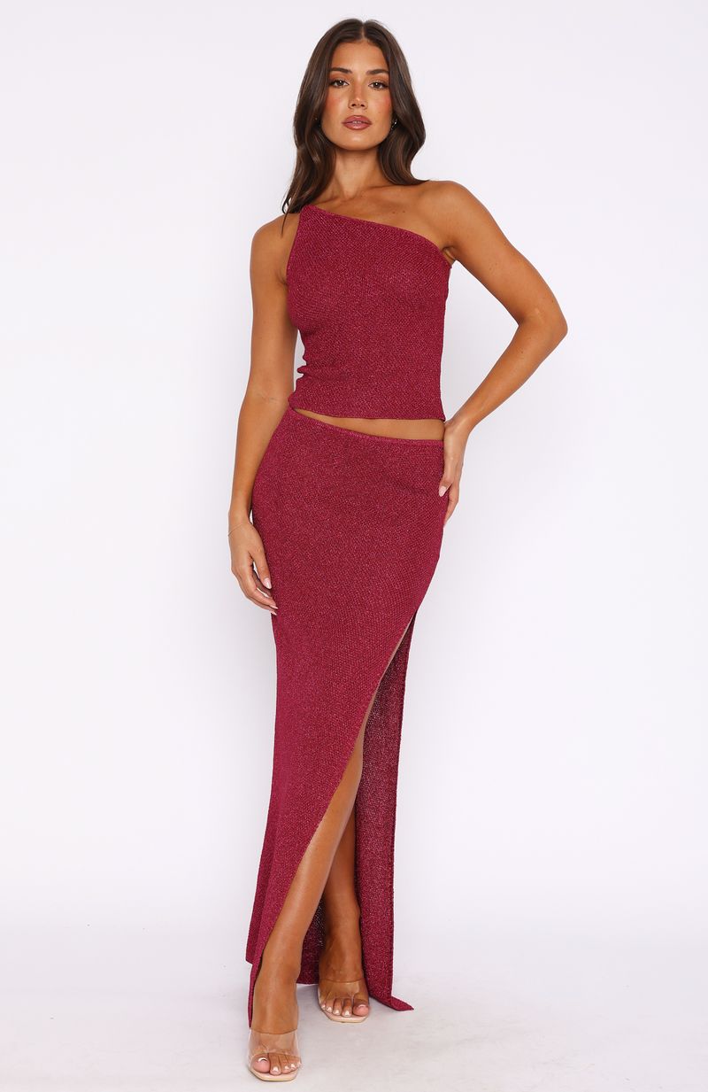 I'm Into You Knit Maxi Skirt Dragon Fruit - Image 3