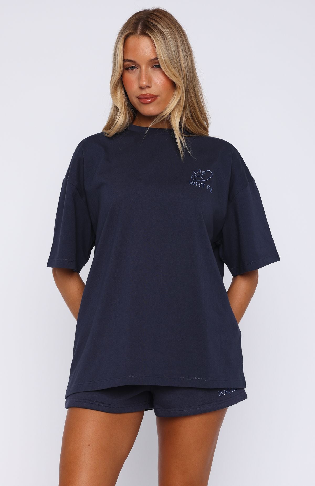 Always Shining Oversized Tee Navy - Image 2