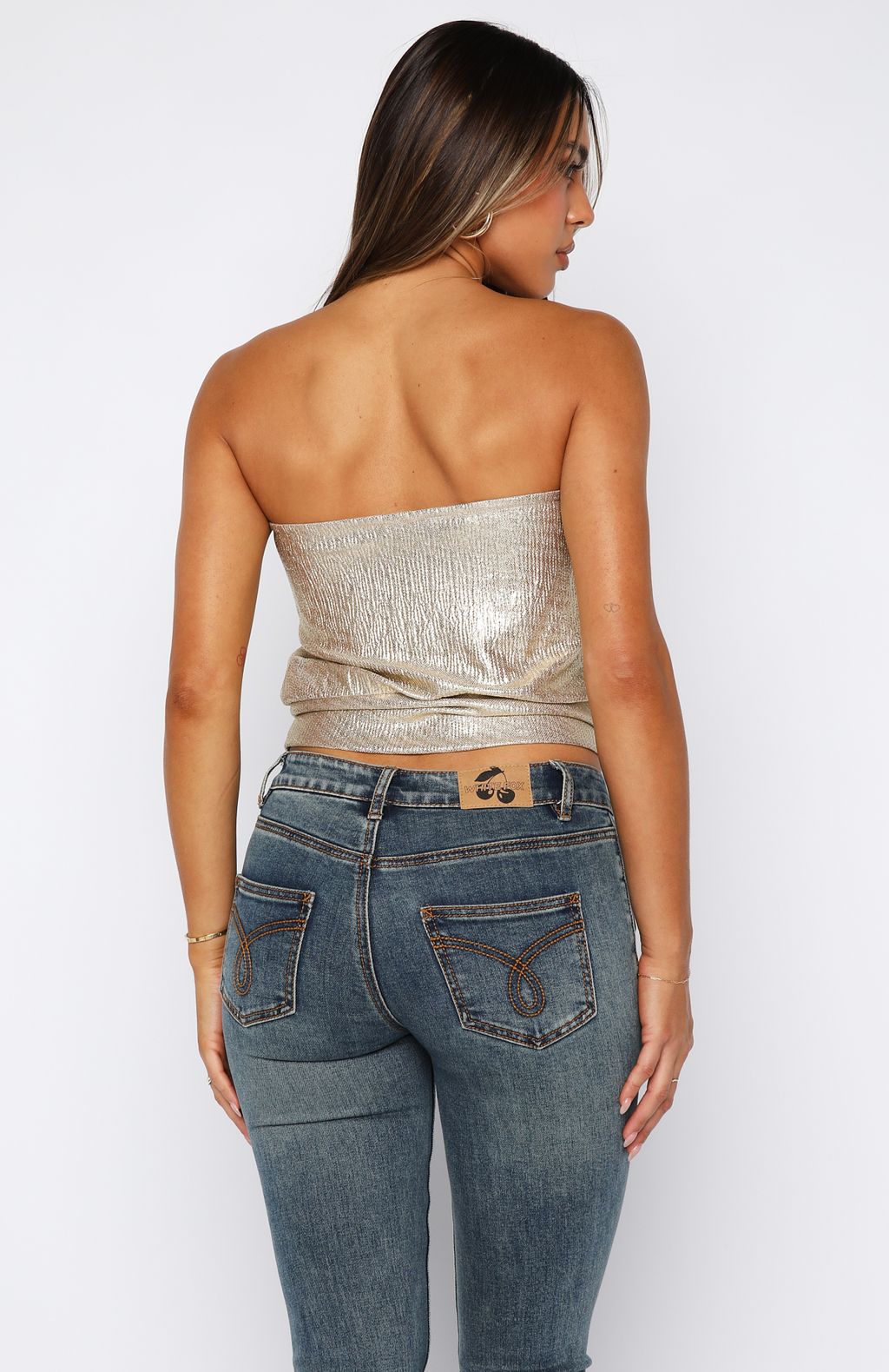 Girl Time Strapless Top Champagne - Image 4