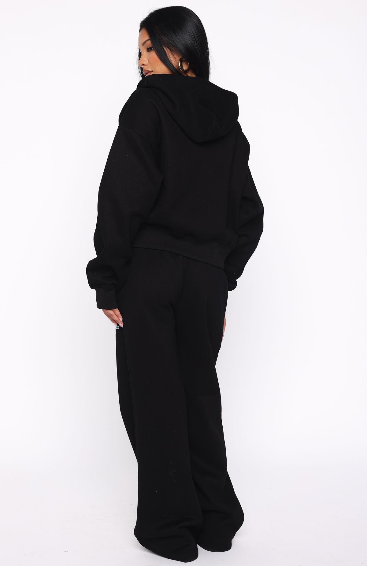 Through Thick And Thin Wide Leg Sweatpants Black - Image 4