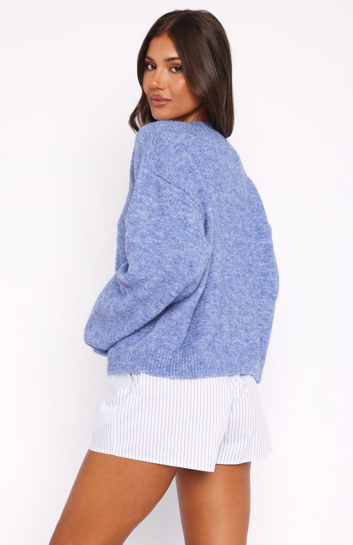 Warm Whispers Knit Sweater Cornflower Blue - Image 4