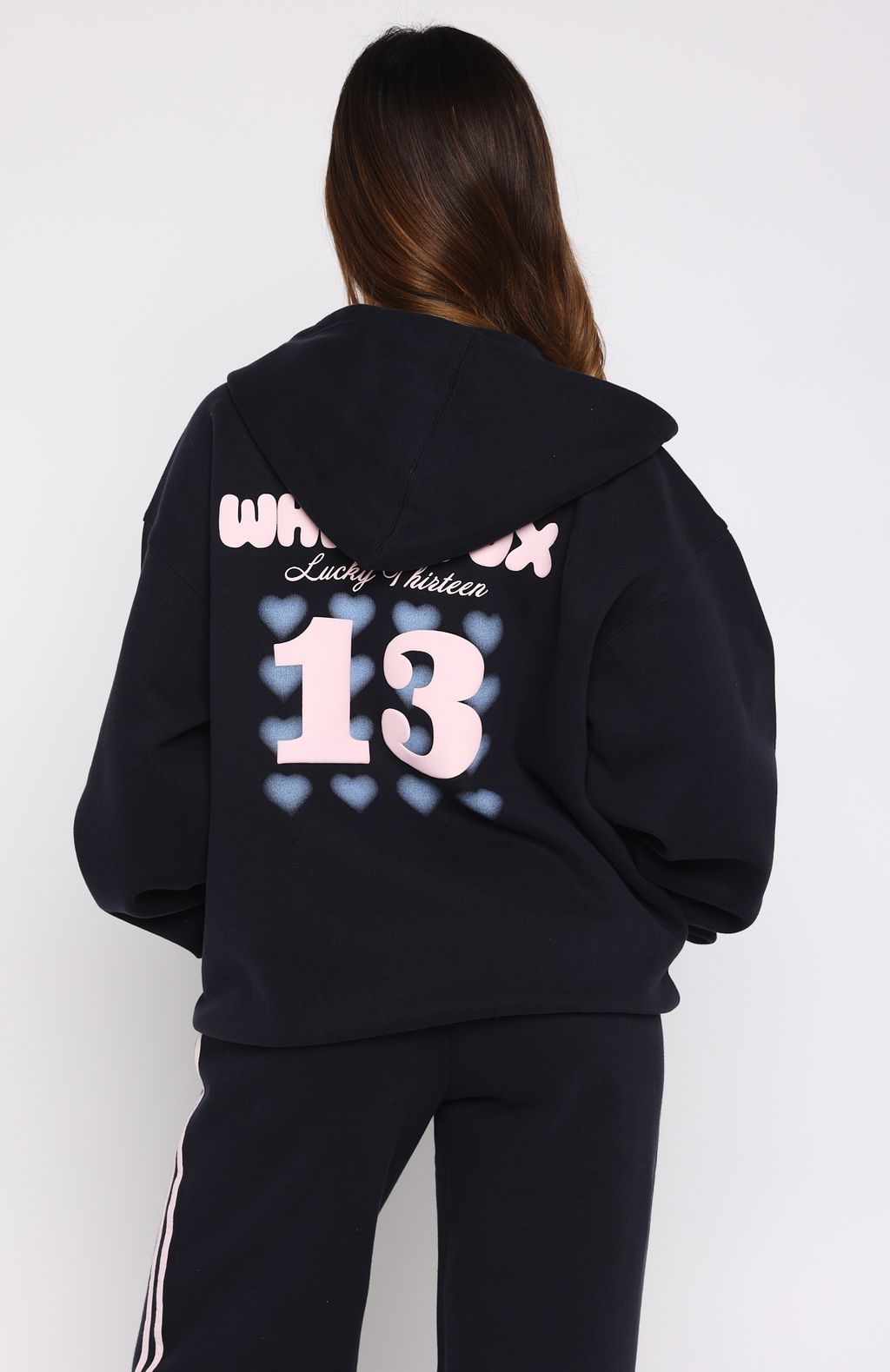 Lucky Thirteen Charise Zip Front Hoodie Navy - Image 4