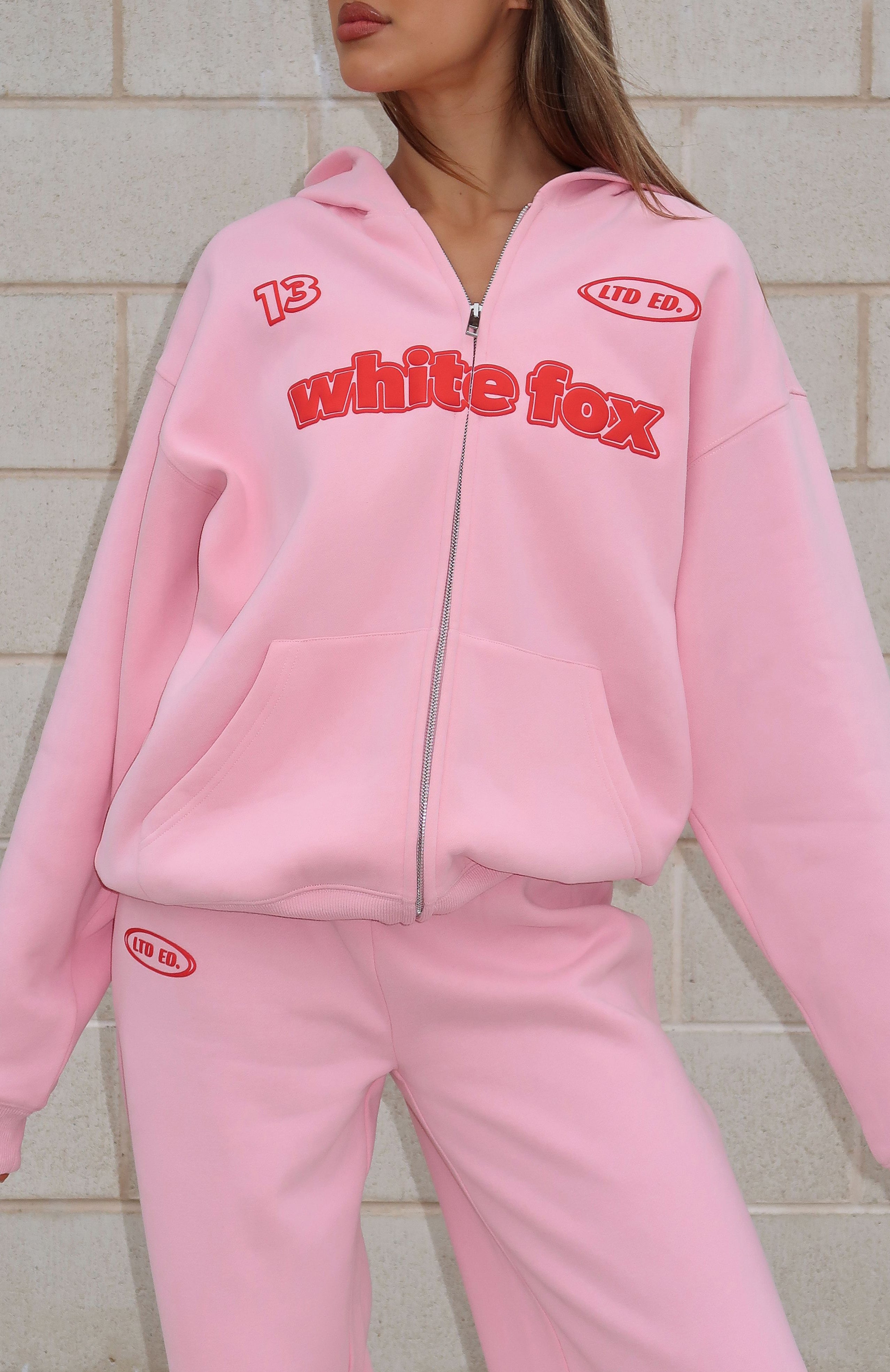 Ready To Go Zip Front Hoodie Pink
