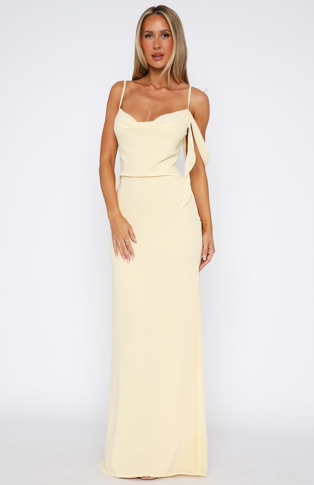 Love Blossoms Maxi Dress Lemon - Image 3