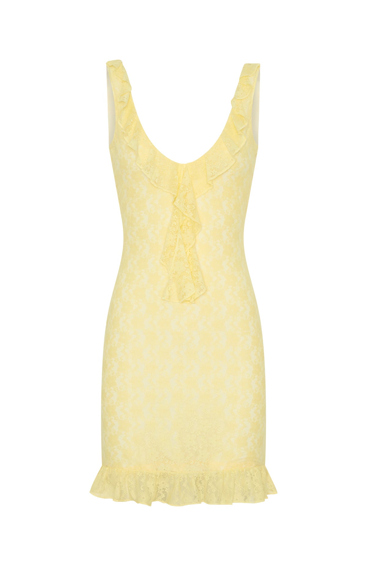 Take A Bow Mini Dress Lemon - Image 6
