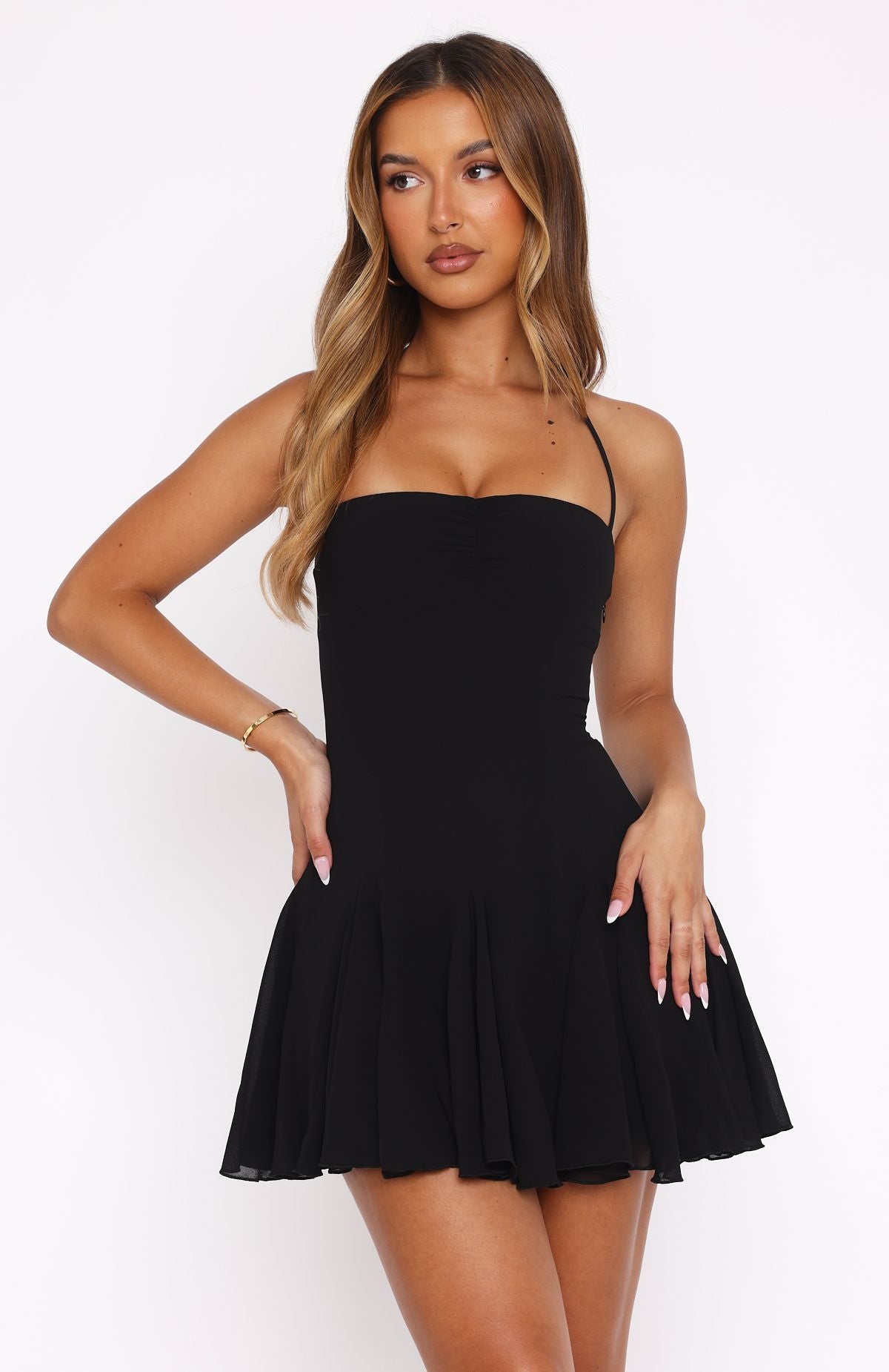 Think I'm In Love Mini Dress Black - Image 2