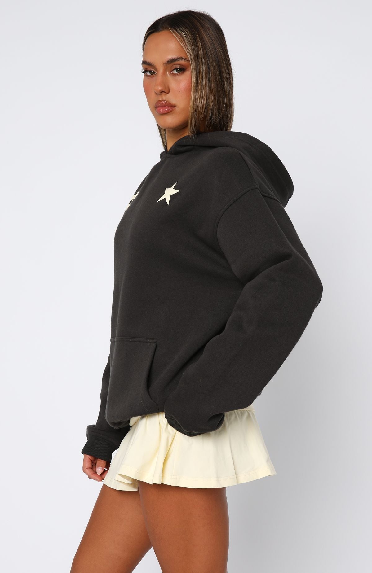 From The Archives Charli Oversized Hoodie Charcoal - Image 3