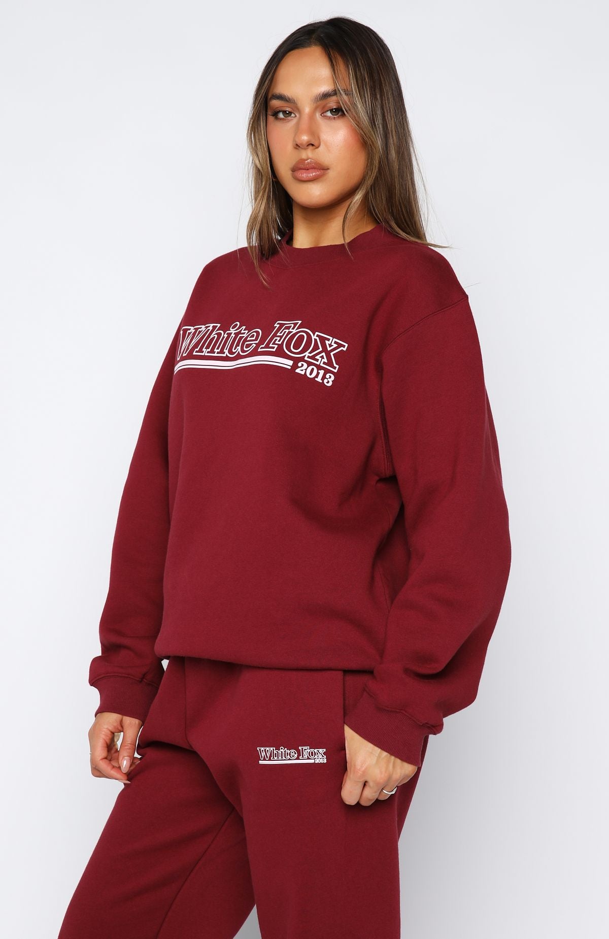 No Hesitation Oversized Sweater Burgundy - Image 3