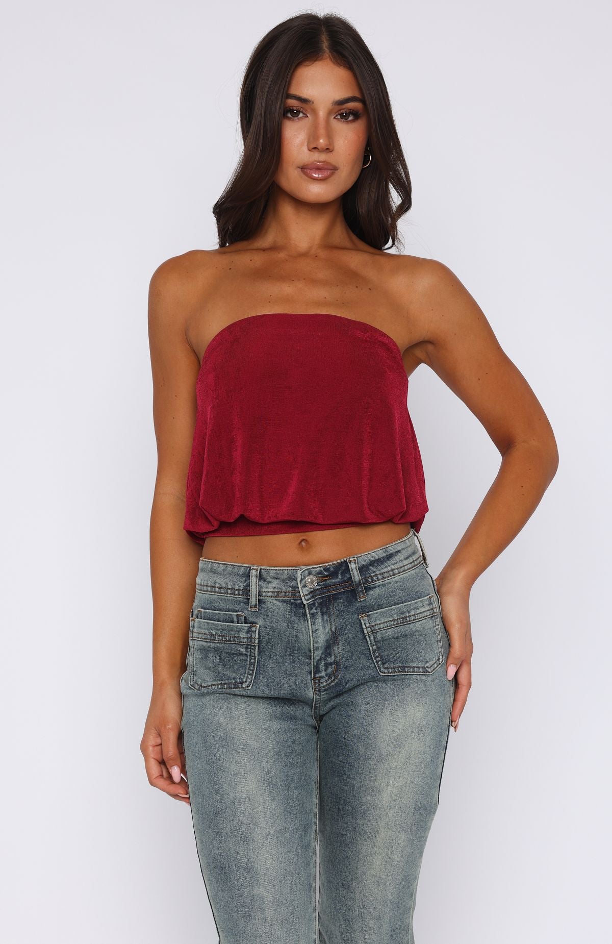 Meant To Amaze Strapless Top Berry - Image 2