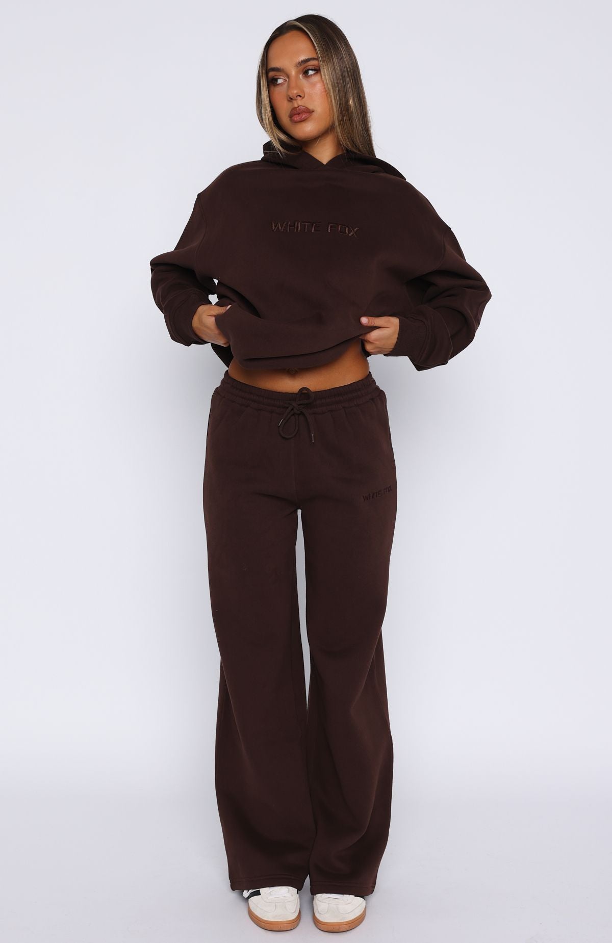 Stay Lifted Wide Leg Sweatpants Bitter Chocolate - Image 2