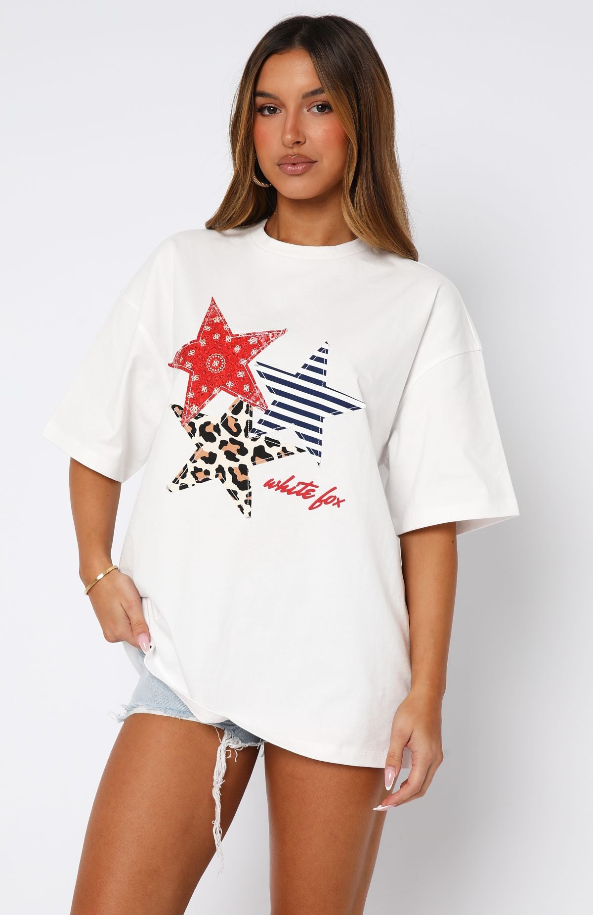Stars In The Sky Oversized Tee White - Image 2