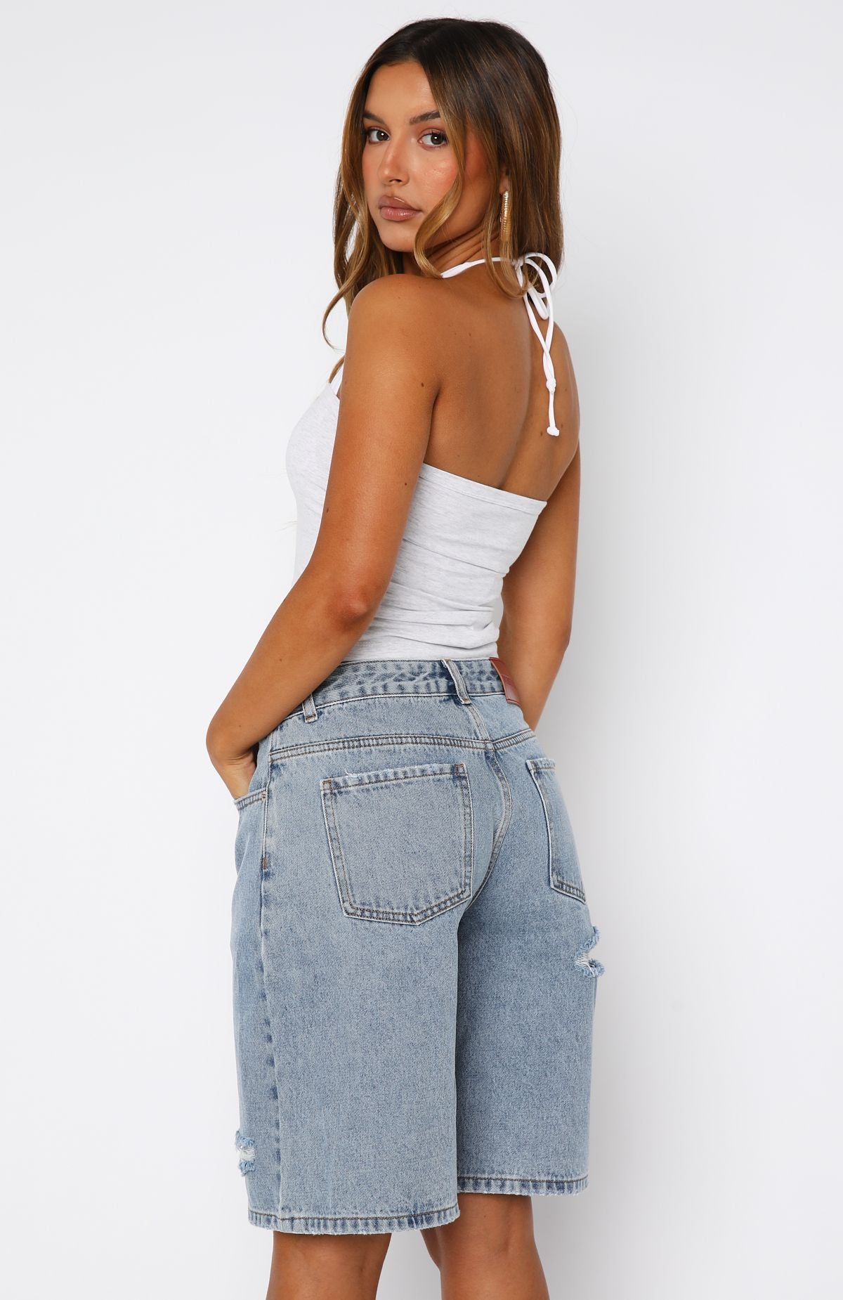 Gina Denim Shorts Light Blue - Image 4