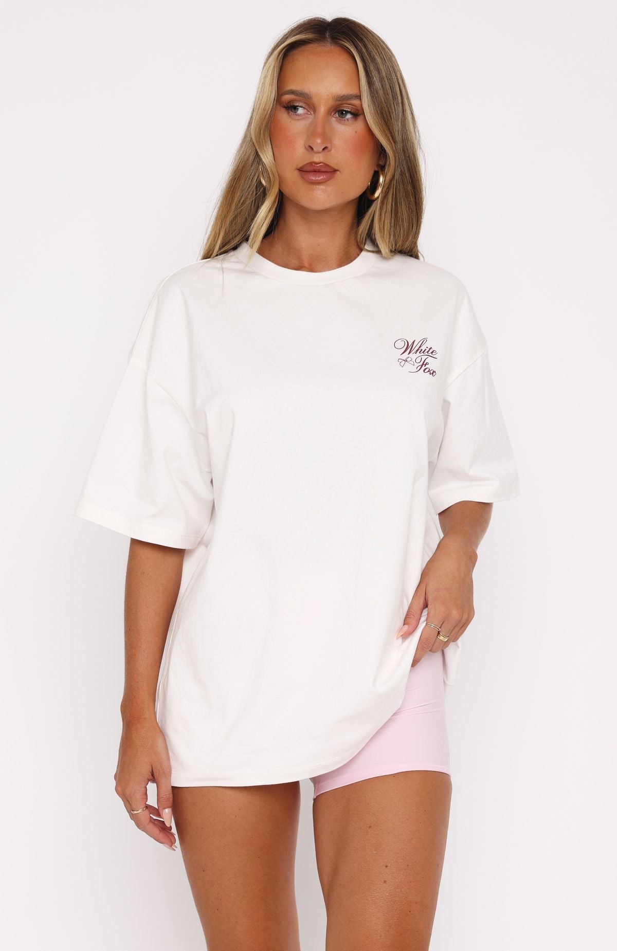 Pilates Princess Oversized Tee White - Image 2