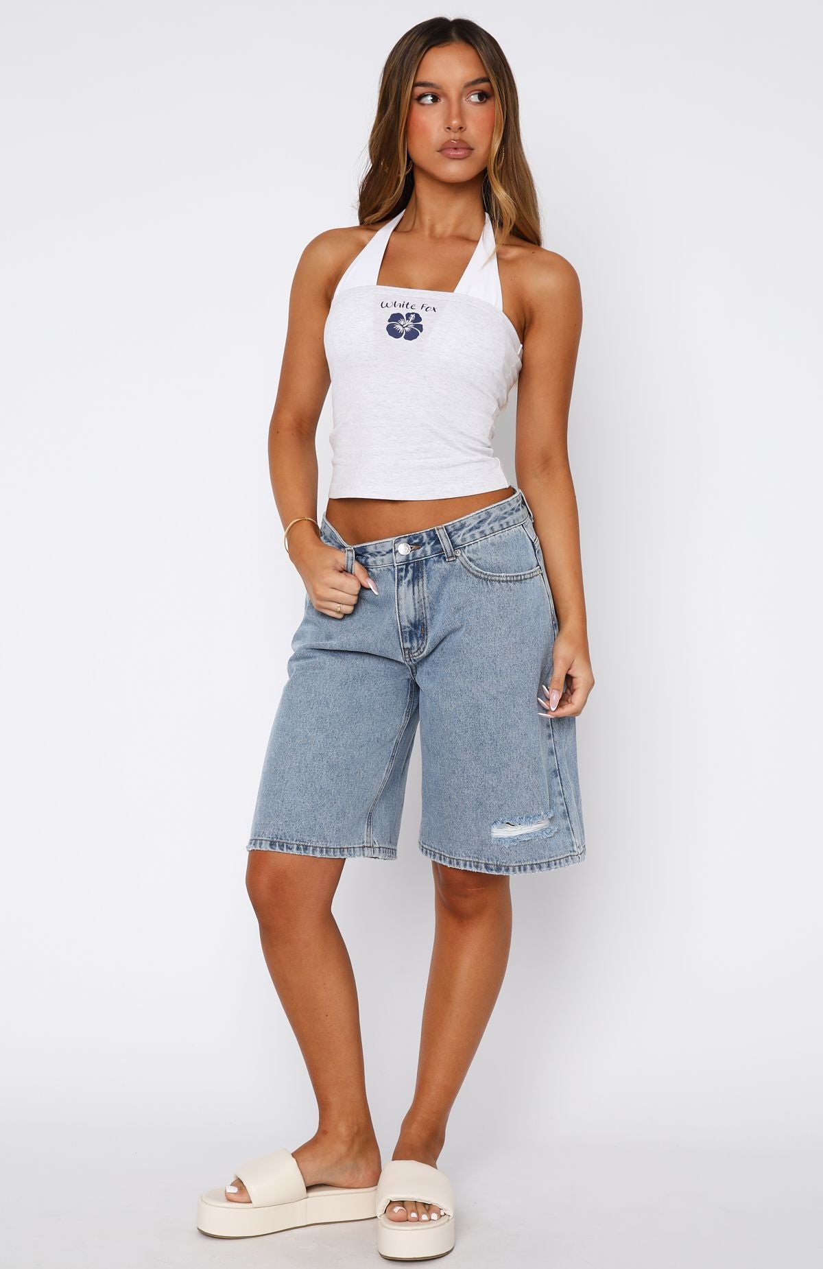 Gina Denim Shorts Light Blue - Image 5