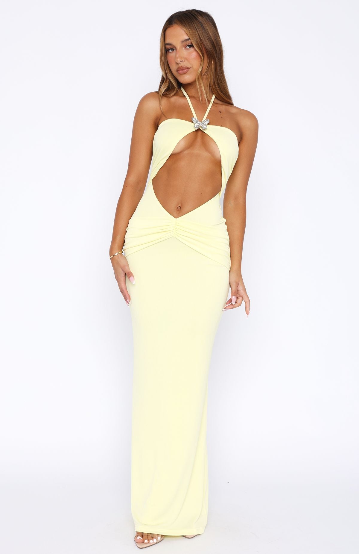 Don't Take Too Long Maxi Dress Lemon - Image 2
