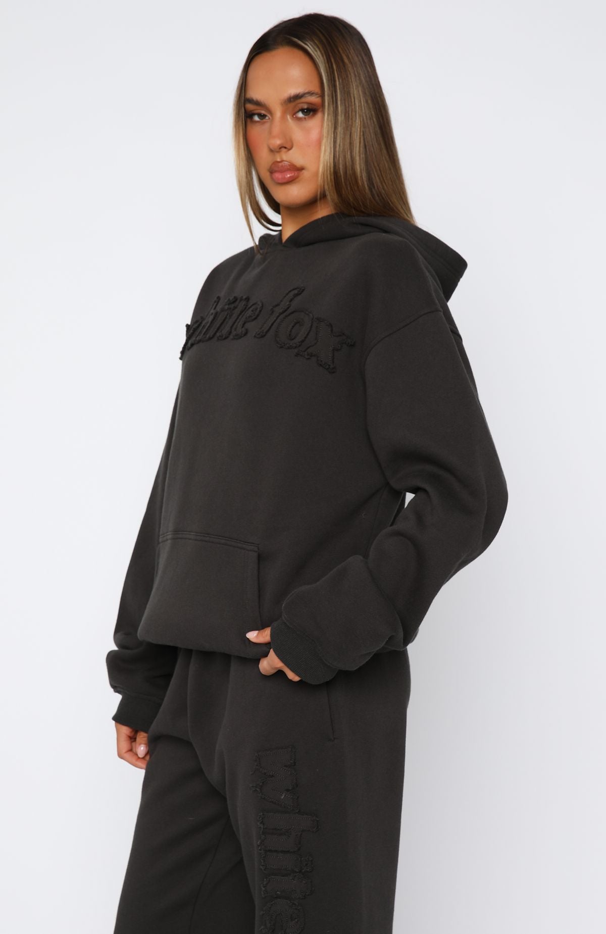 From The Archives Lexi Oversized Hoodie Charcoal - Image 3