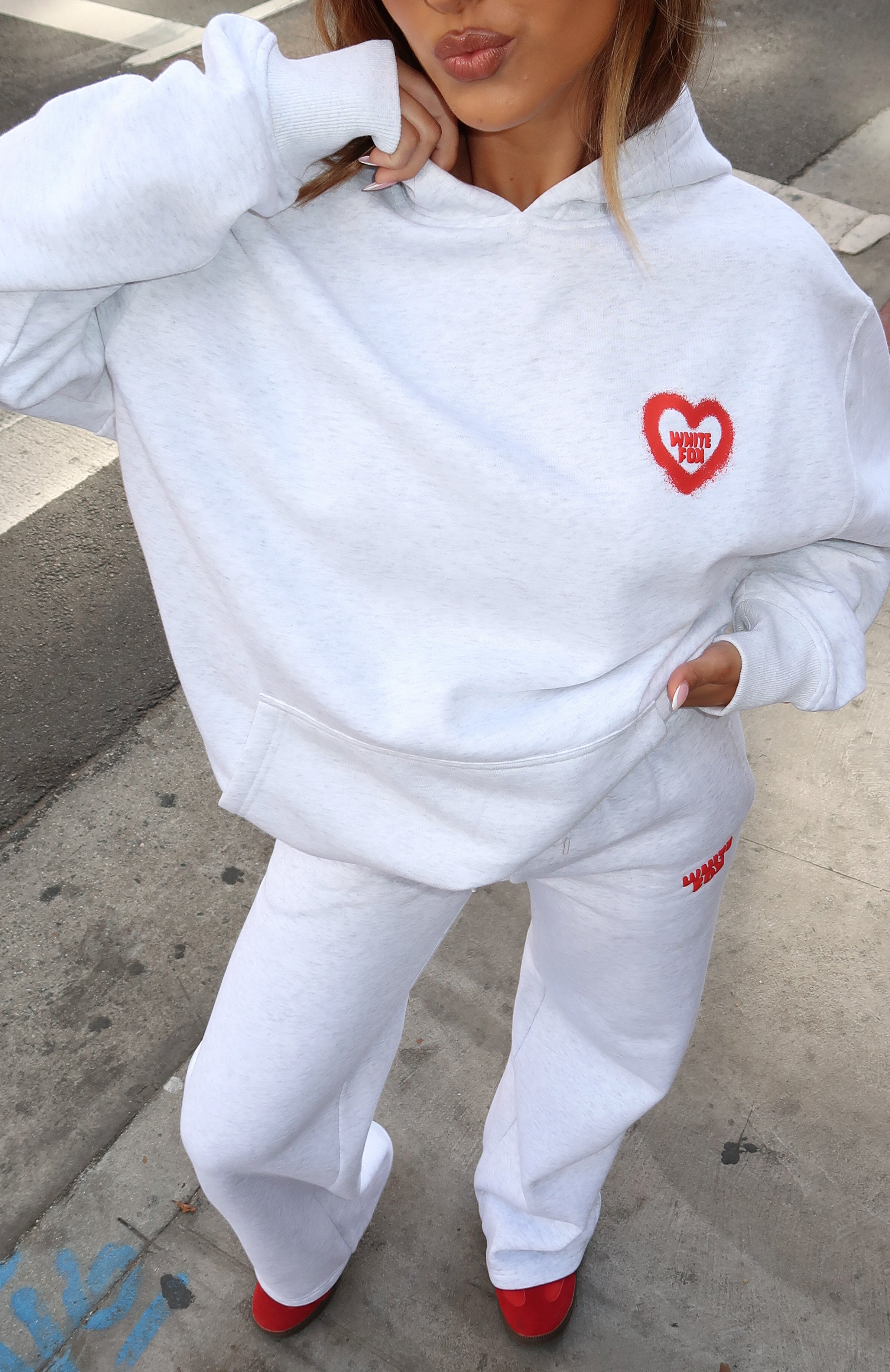 11th Street City Girl At Heart Oversized Hoodie Cherry Glaze - Image 7