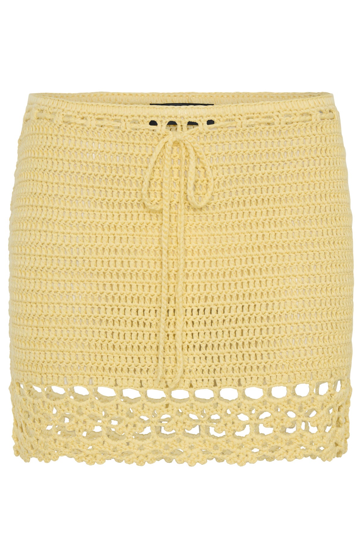 Don't Ask Me That Crochet Mini Skirt Lemon - Image 6