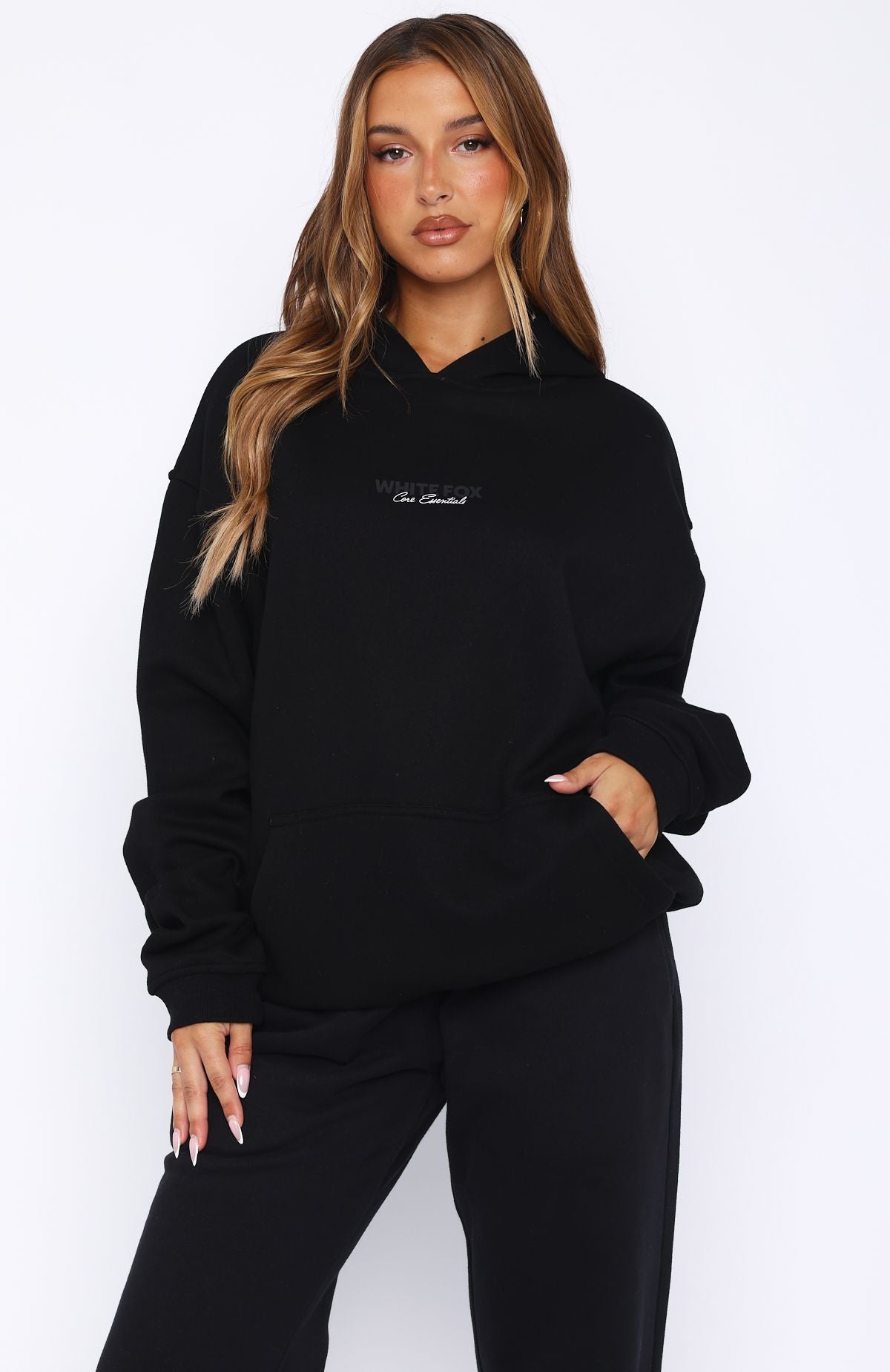 Core Essentials Oversized Hoodie Black - Image 3