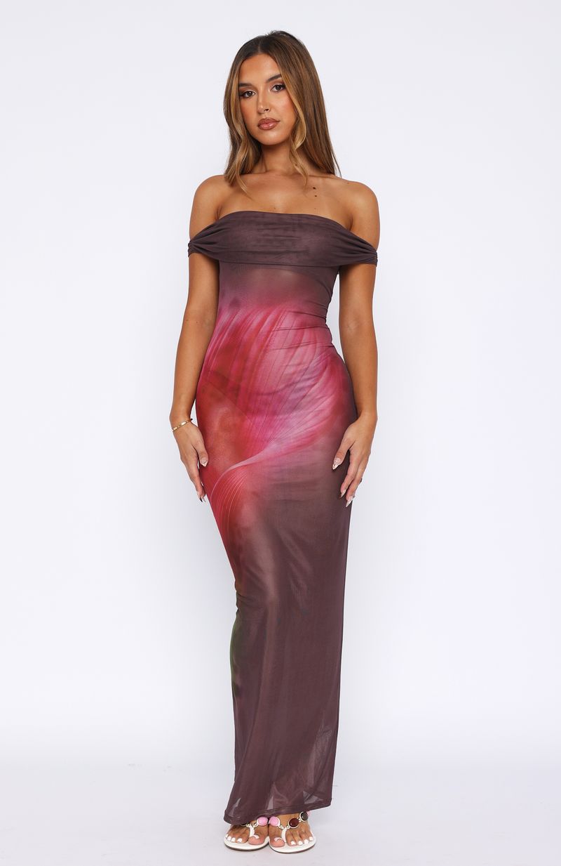 Sweet Revenge Off Shoulder Maxi Dress Blush Lily - Image 2
