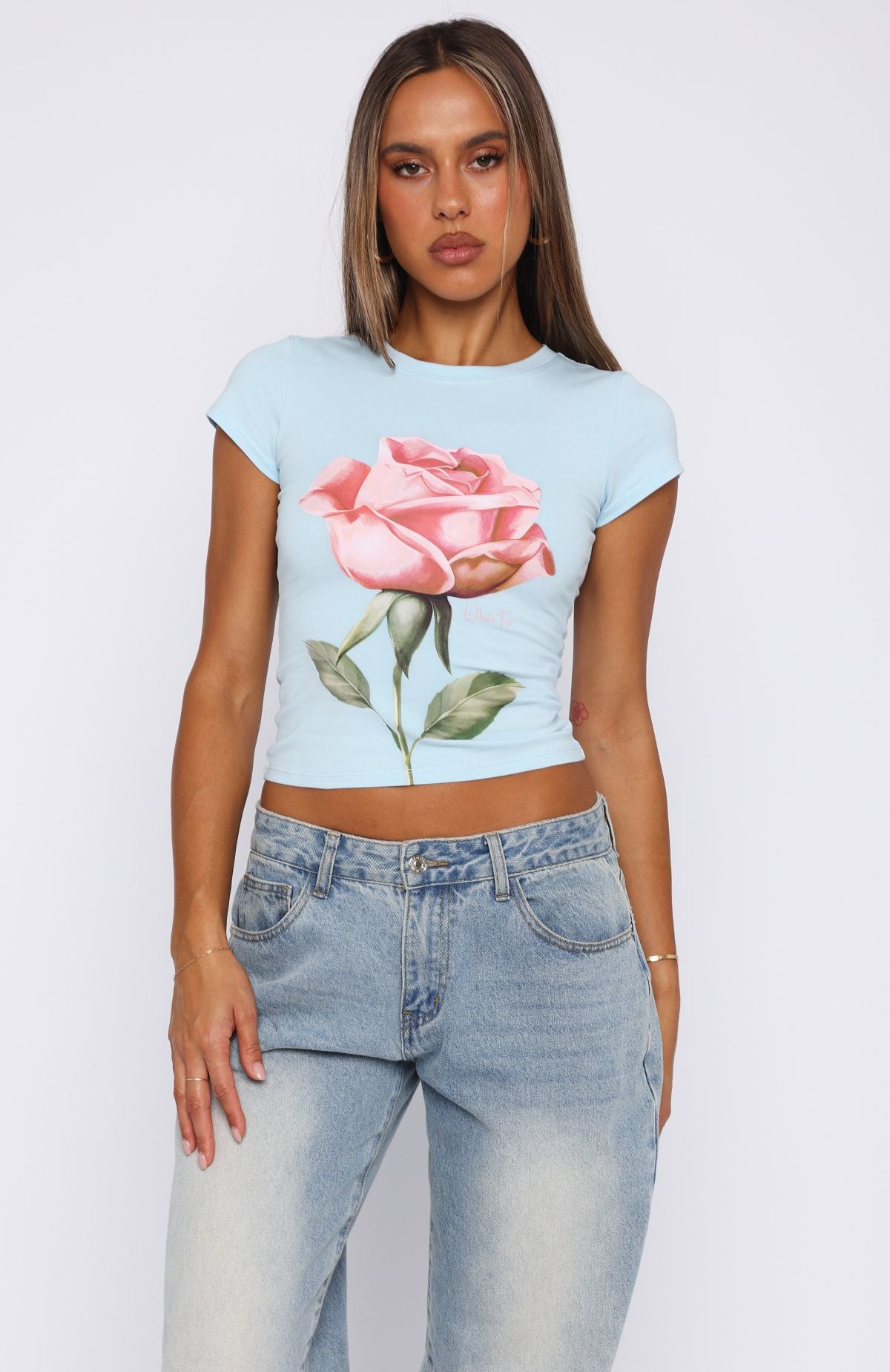 Ride It Out Baby Tee Baby Blue - Image 2