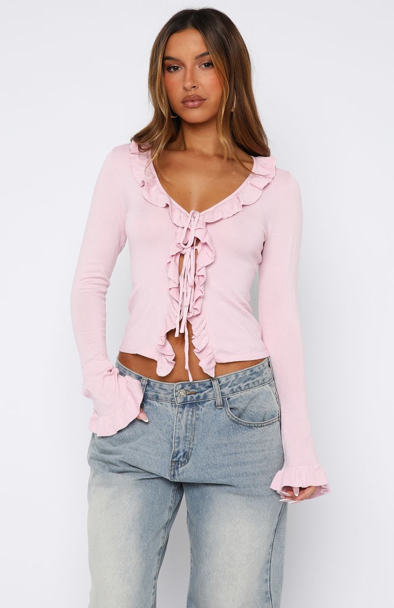 Beyond Limits Long Sleeve Knit Top Baby Pink - Image 2