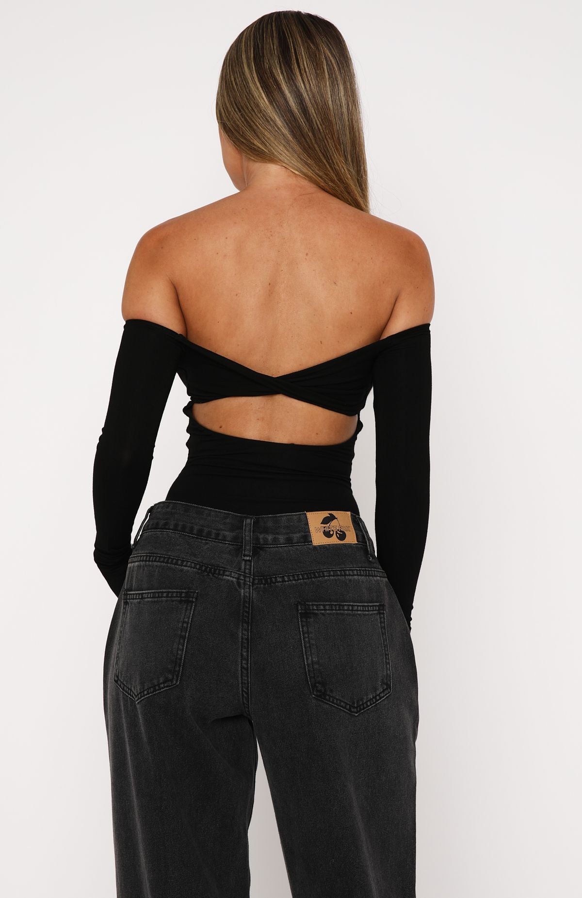 Confidence Check Long Sleeve Bodysuit Black - Image 6