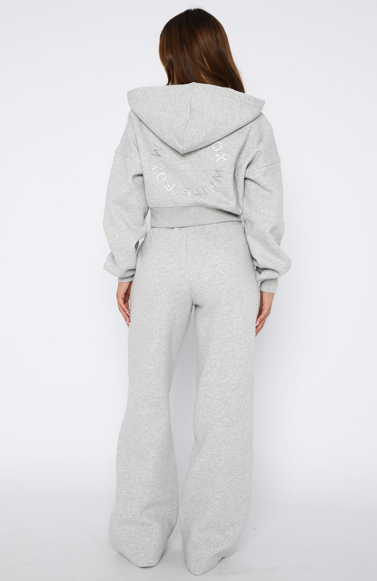 Stay Lifted Wide Leg Sweatpants Dark Grey Marle - Image 4