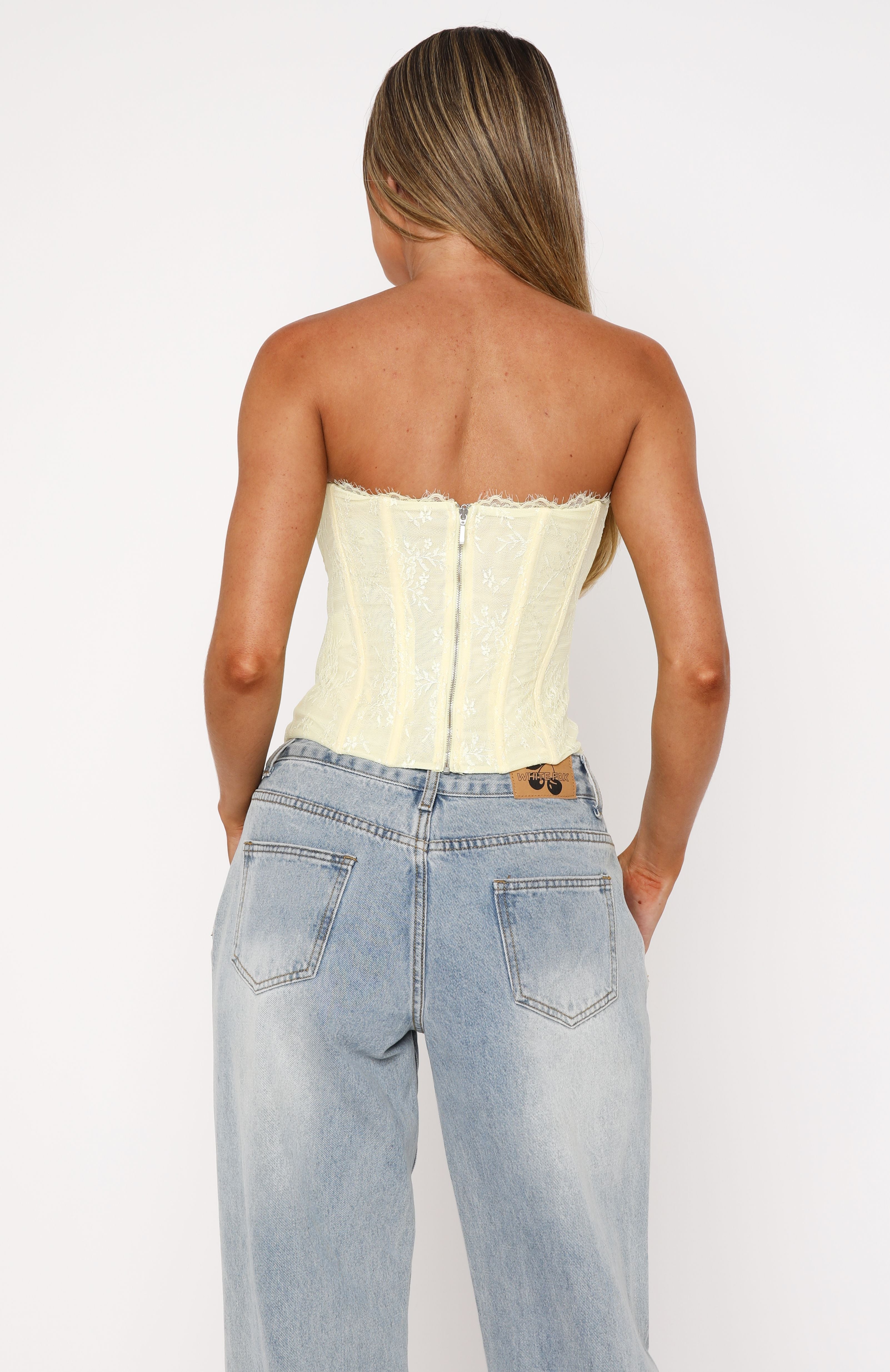 The Old Days Strapless Bustier Lemon - Image 5