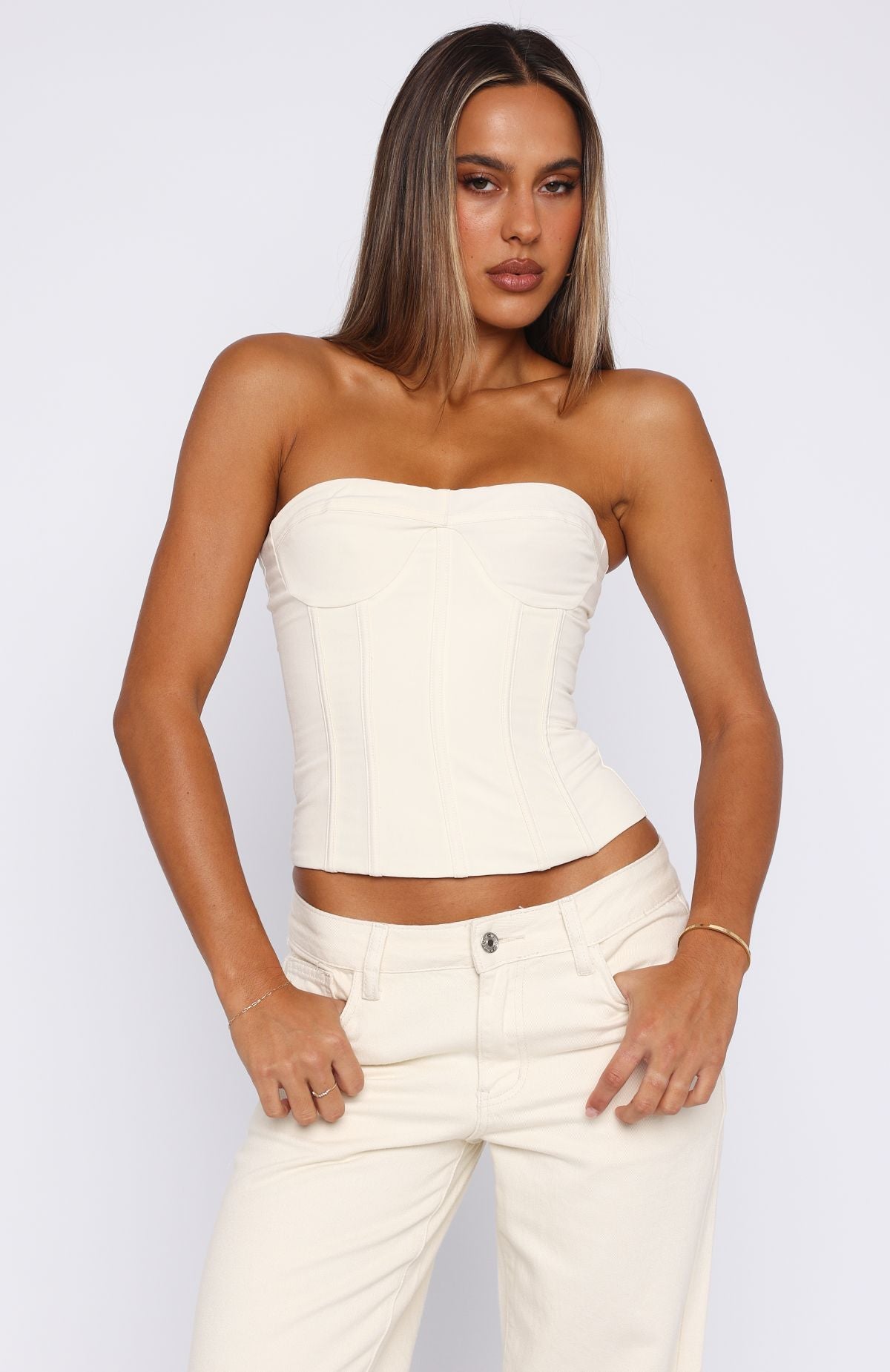 Little Lies Bustier Off White - Image 2