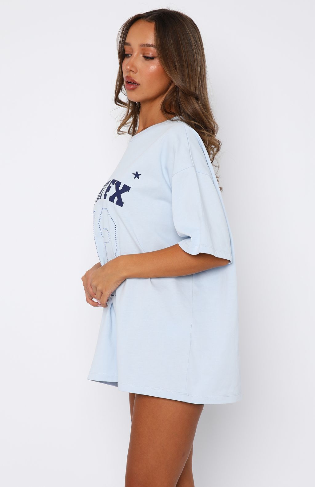 Just Wait And See Oversized Tee Baby Blue - Image 3