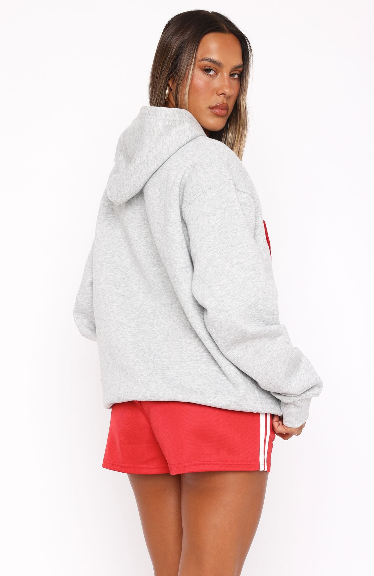 Give It Away Oversized Hoodie Dark Grey Marle - Image 4