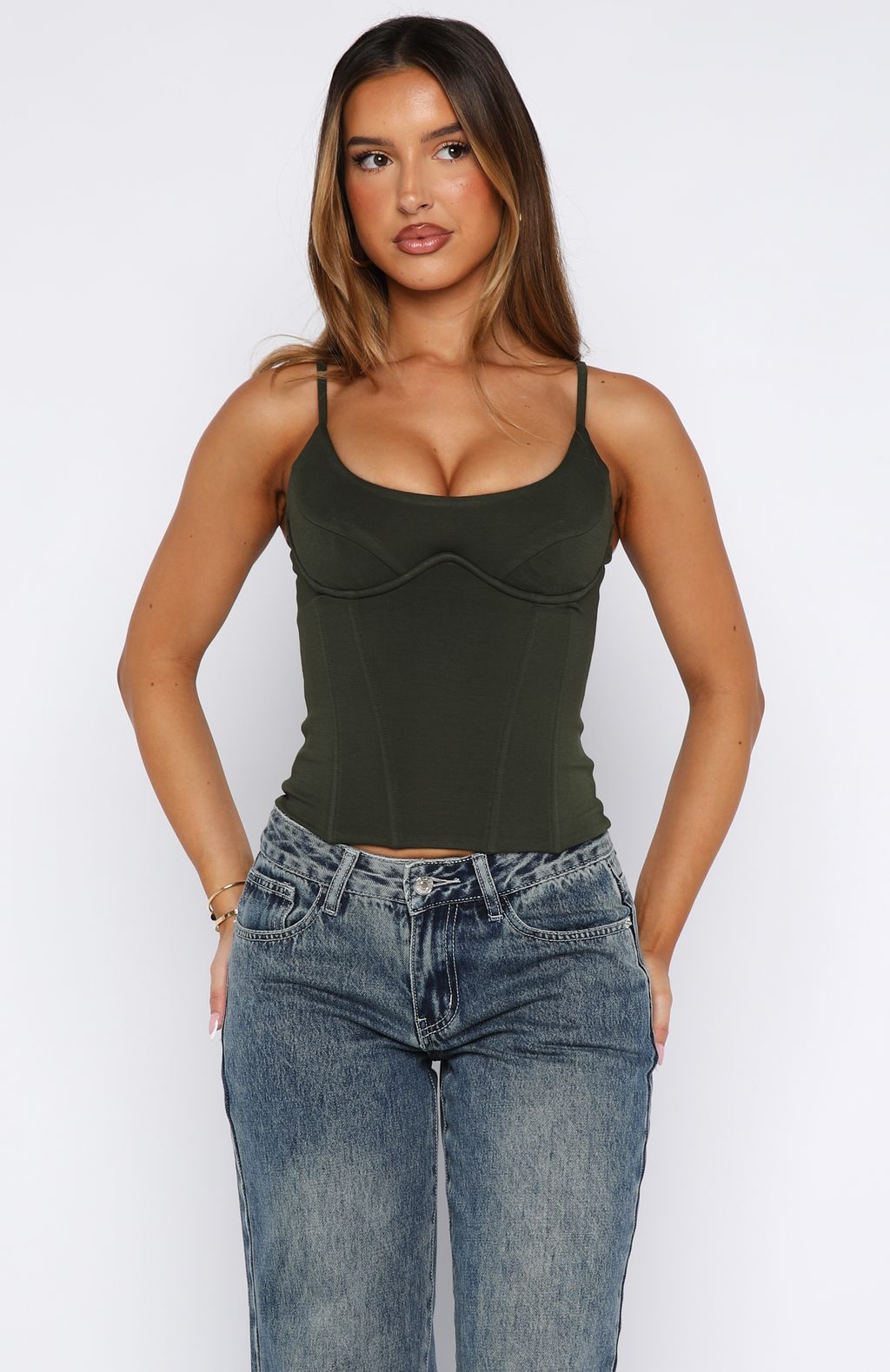 Honey Baby Bustier Khaki - Image 2