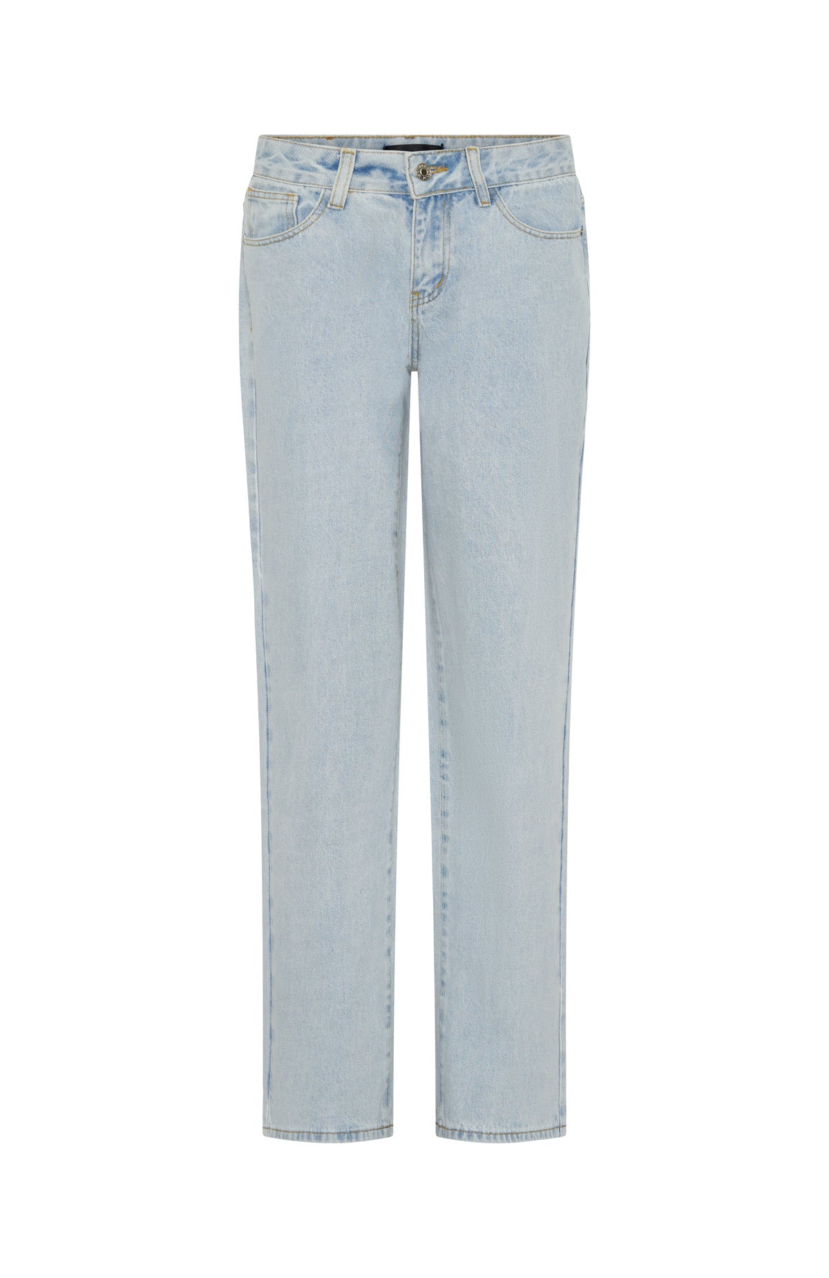 Zara Low Rise Straight Leg Jeans Light Blue - Image 5