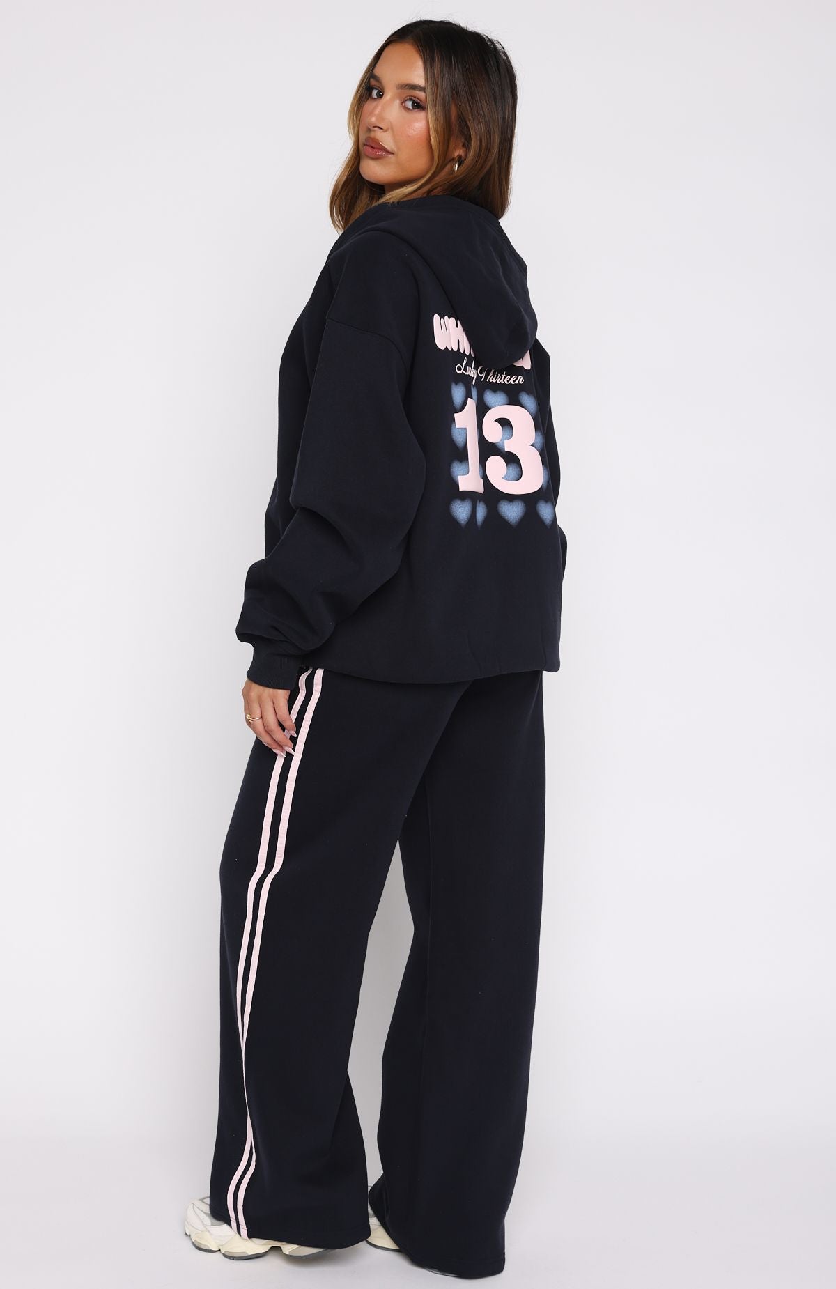 Lucky Thirteen Charise Wide Leg Sweatpants Navy - Image 4