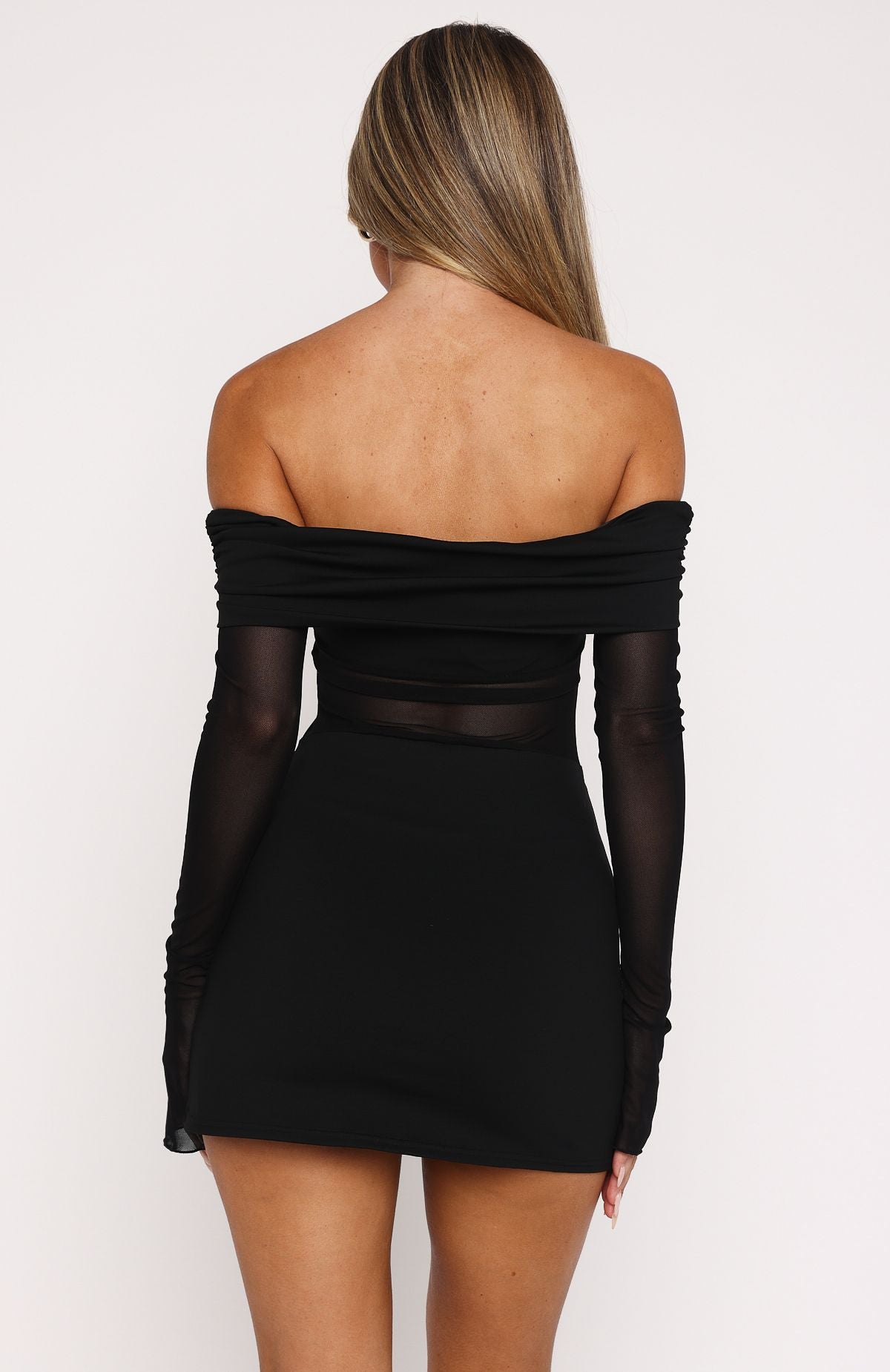 Own Your Story Long Sleeve Mini Dress Black - Image 4