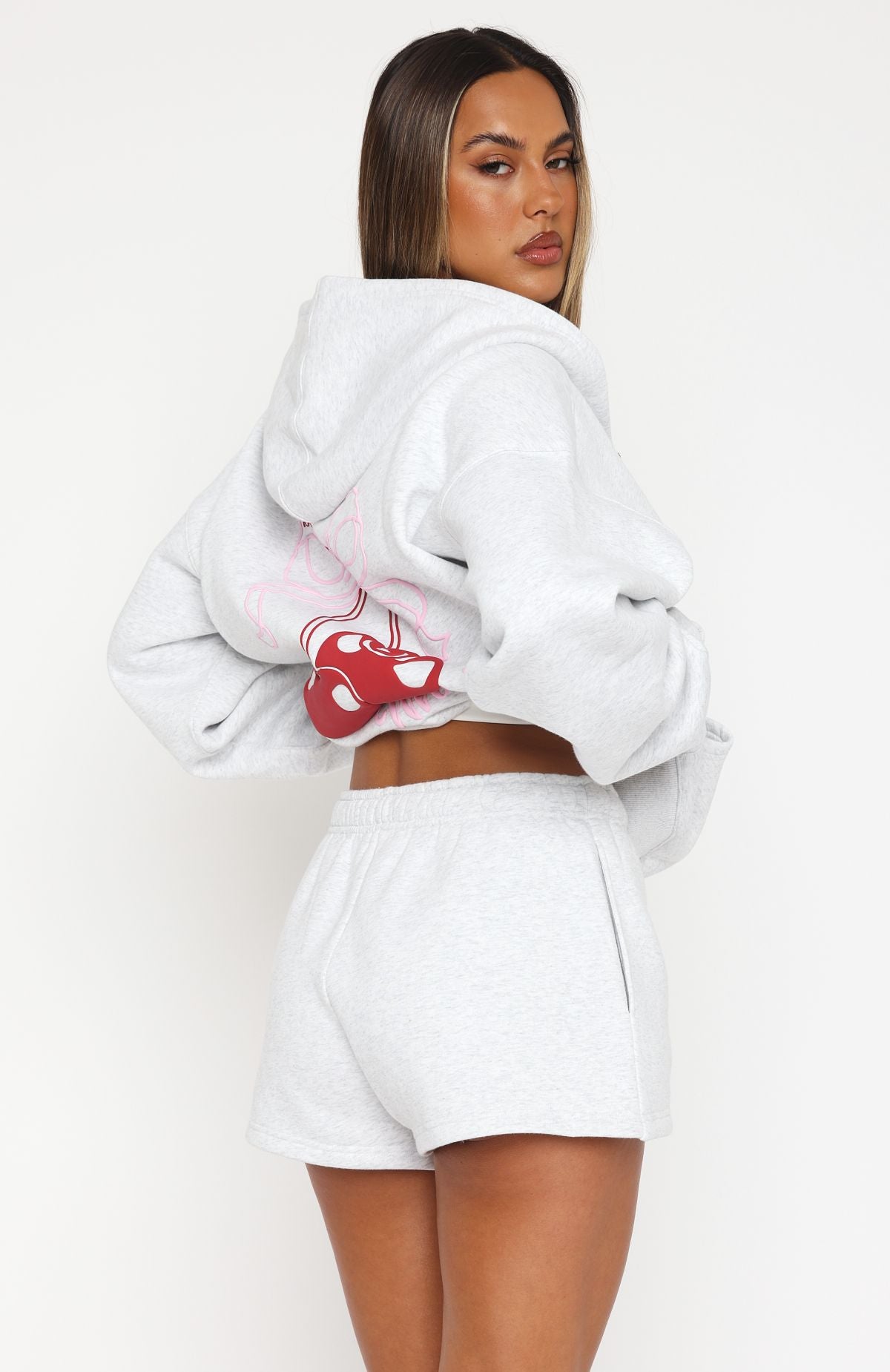 Fell So Hard Lounge Shorts Grey Marle - Image 4