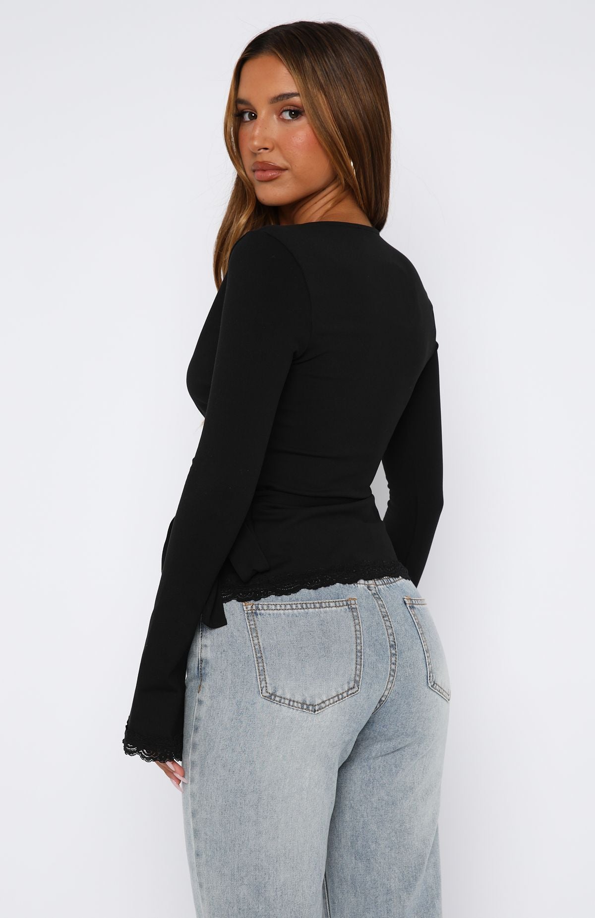 Cater To You Long Sleeve Top Black - Image 4