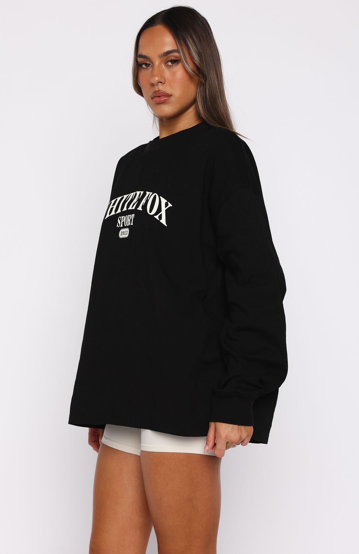 Stand With You Long Sleeve Oversized Tee Black - Image 3