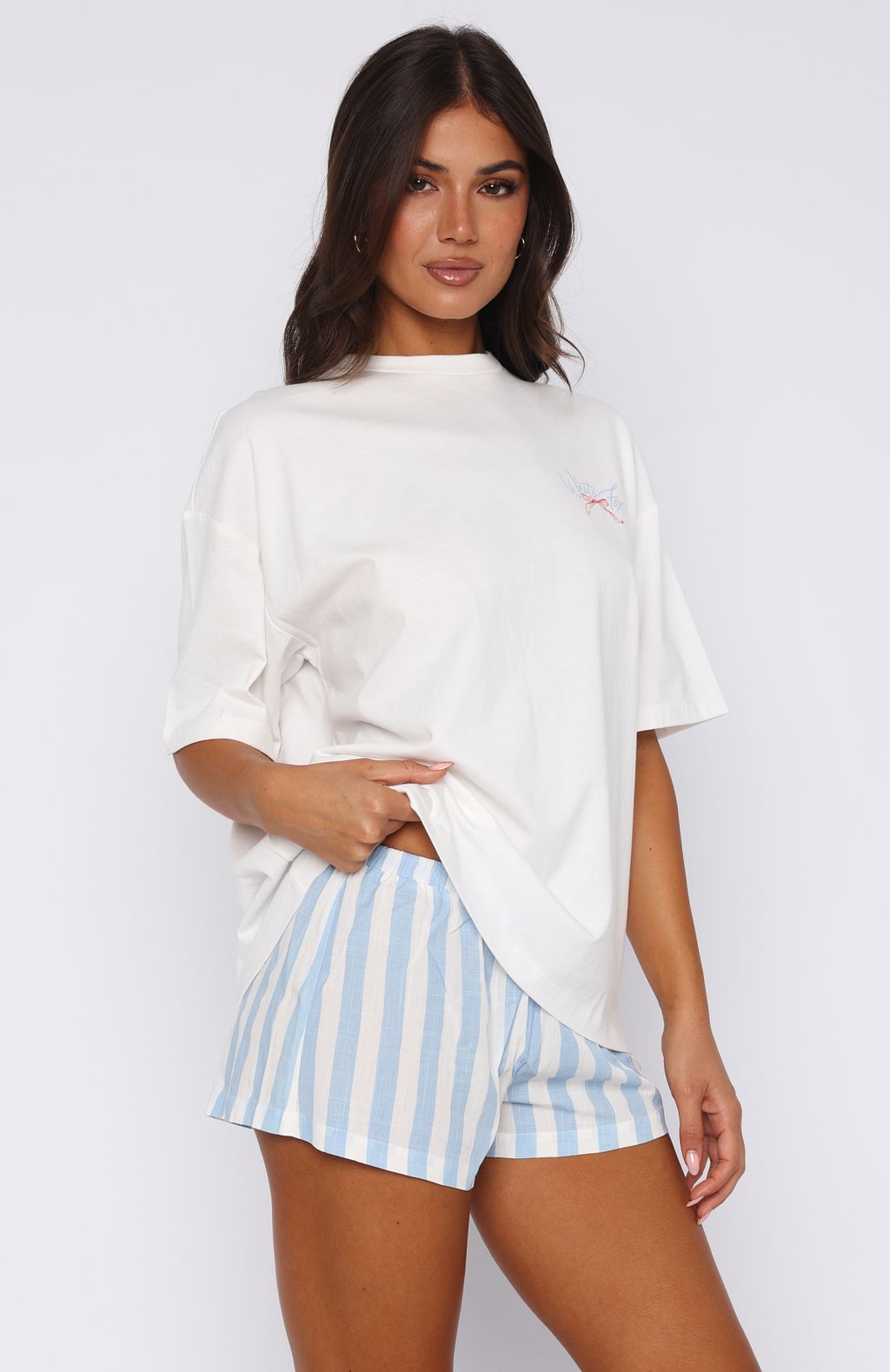 Echoes Of You Pyjama Shorts Blue/White - Image 3
