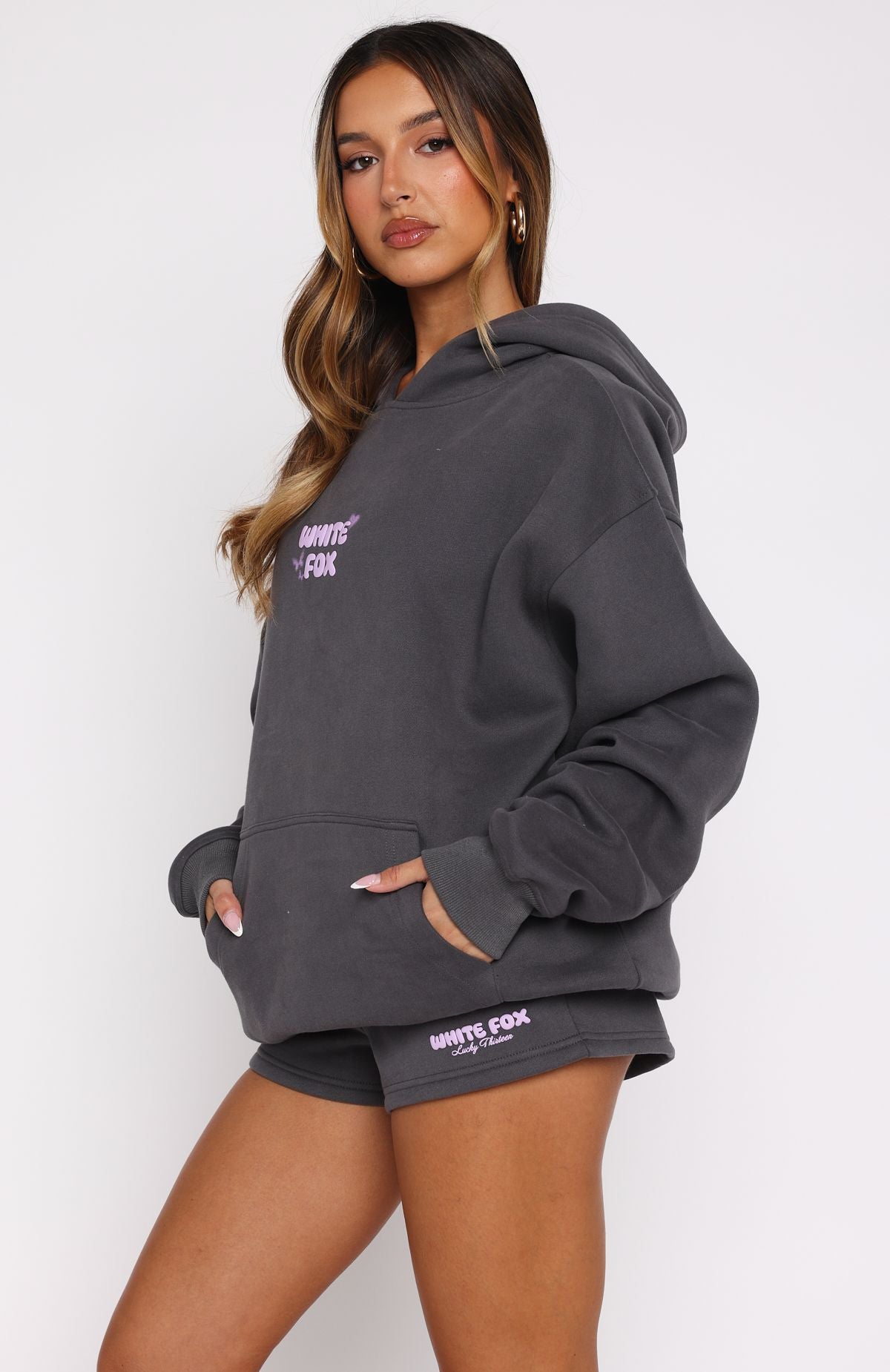 Lucky Thirteen Stephanie Oversized Hoodie Volcanic - Image 4