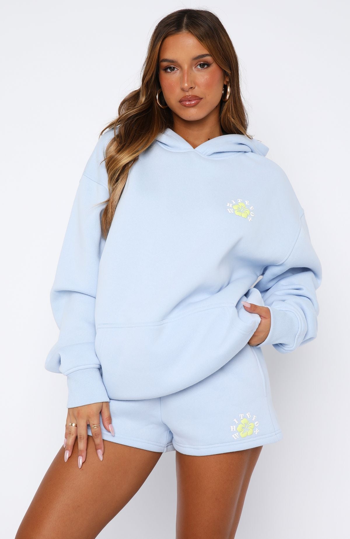 Keep Blooming Oversized Hoodie Blue - Image 2