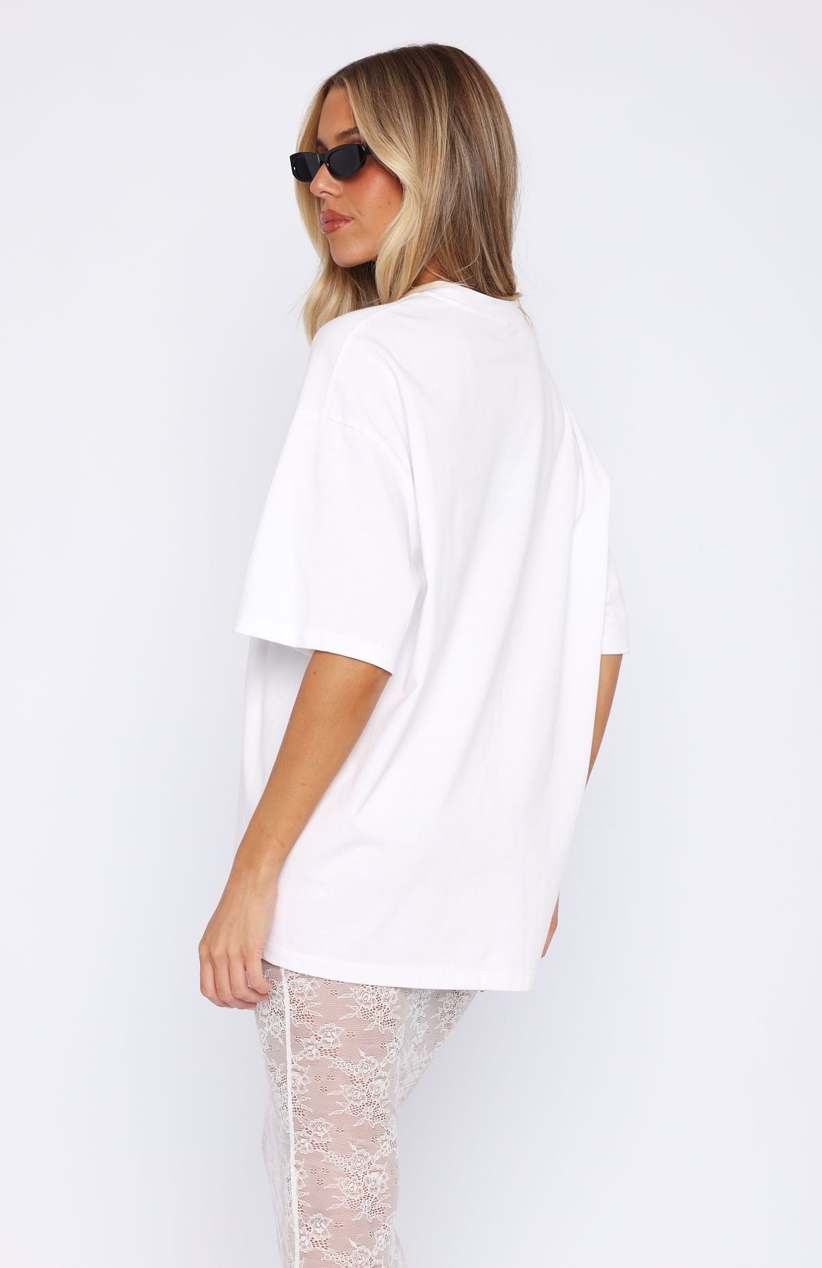 Ride It Out Oversized Tee White - Image 4