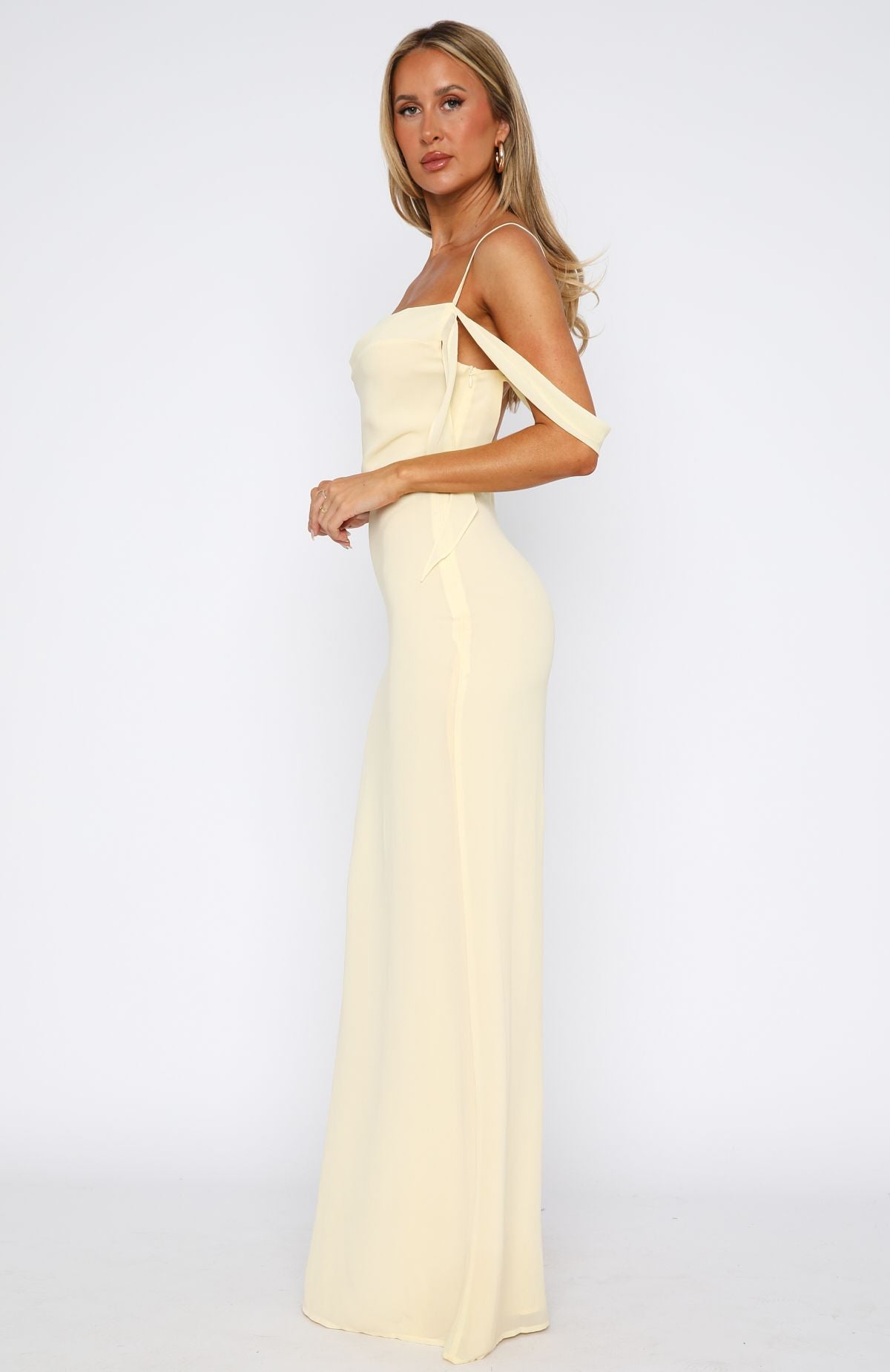 Love Blossoms Maxi Dress Lemon - Image 4