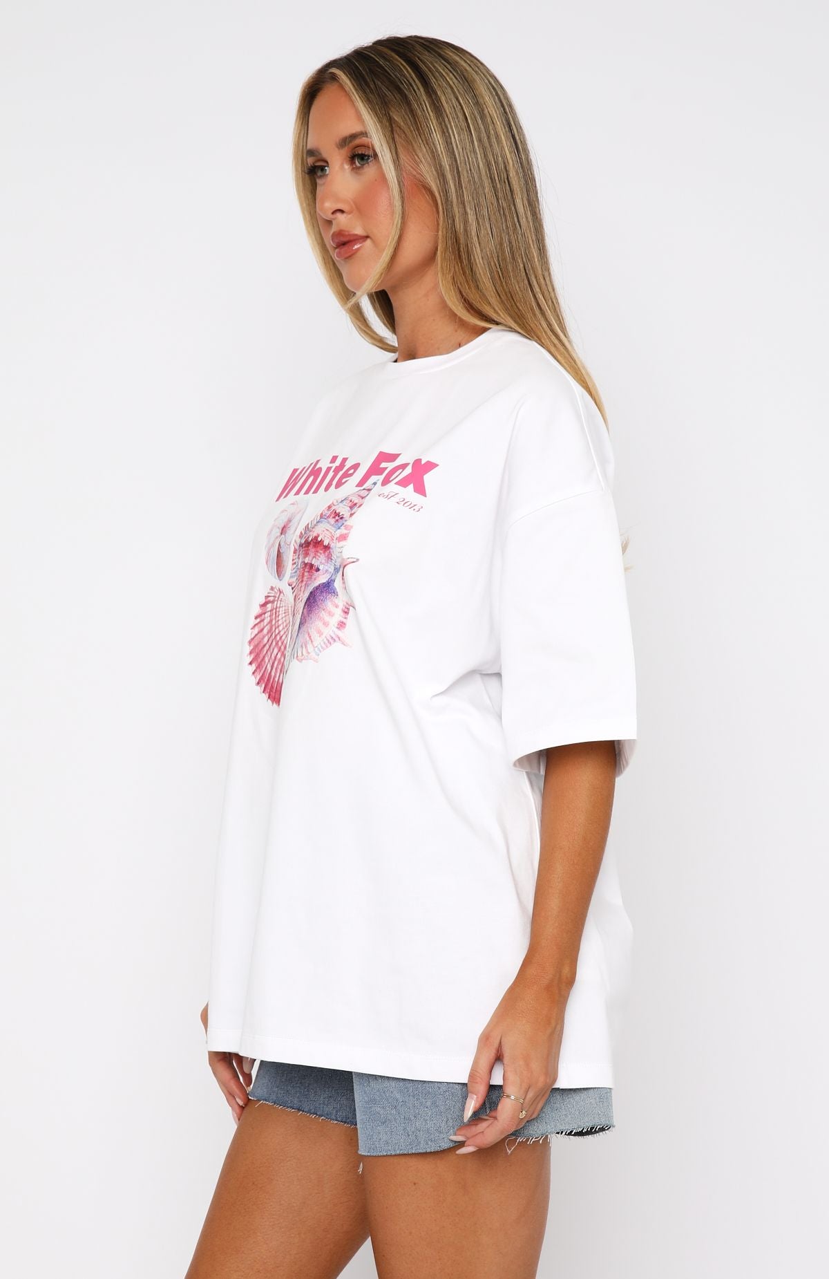 Hear The Ocean Oversized Tee White - Image 3