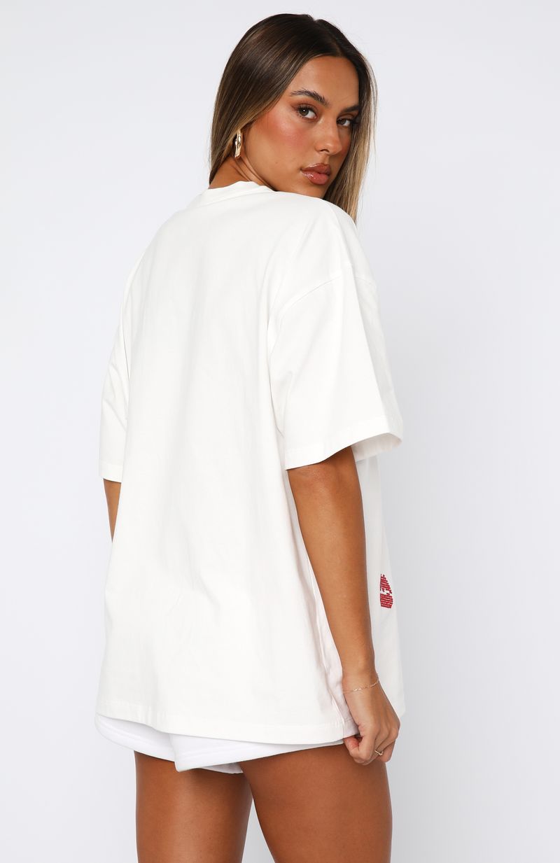 Pepper You In Kisses Oversized Tee White - Image 4