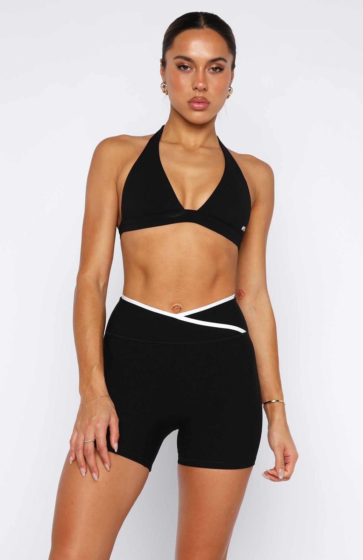 Defence Bike Shorts Black/White - Image 2