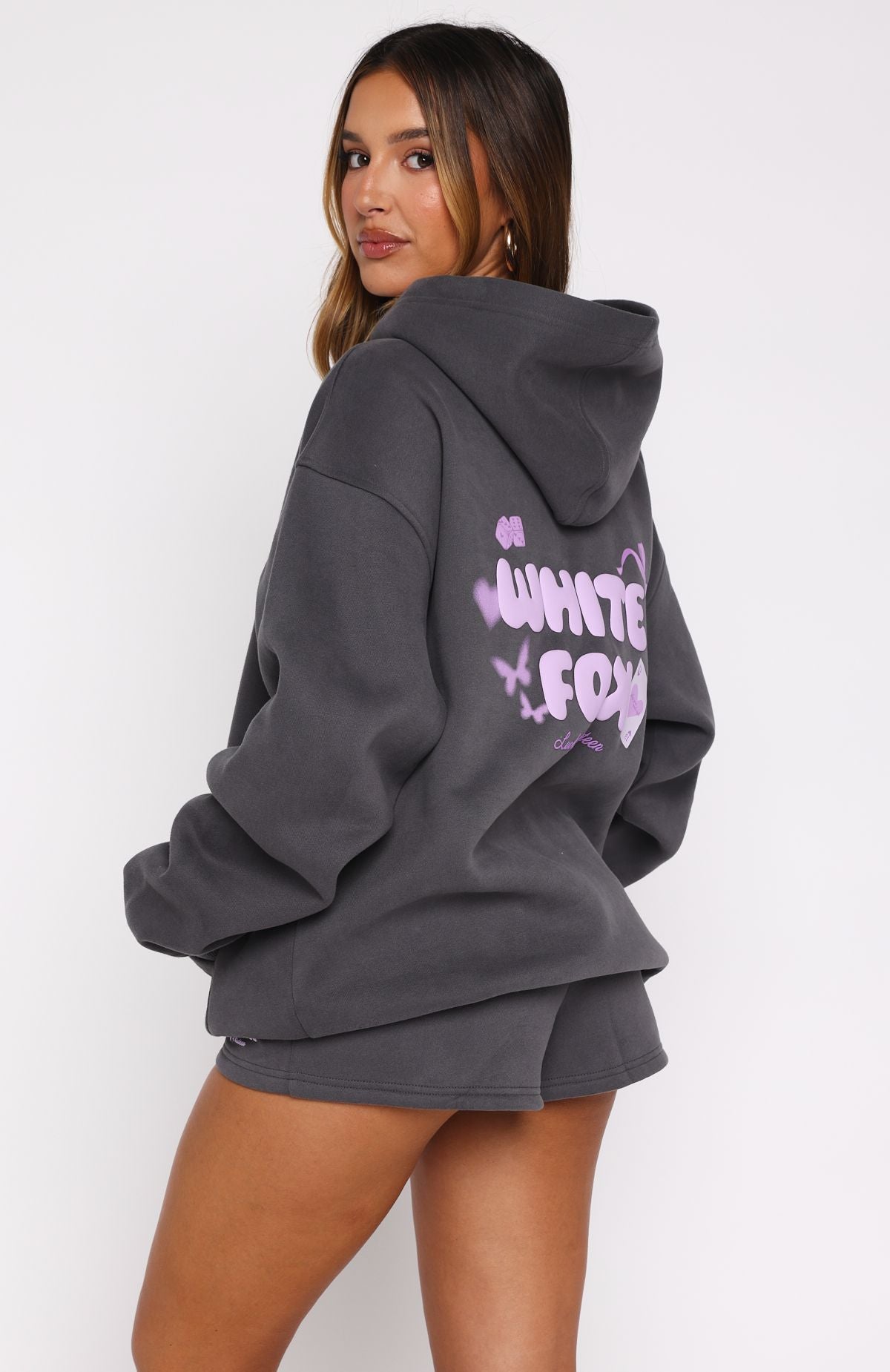 Lucky Thirteen Stephanie Oversized Hoodie Volcanic - Image 5